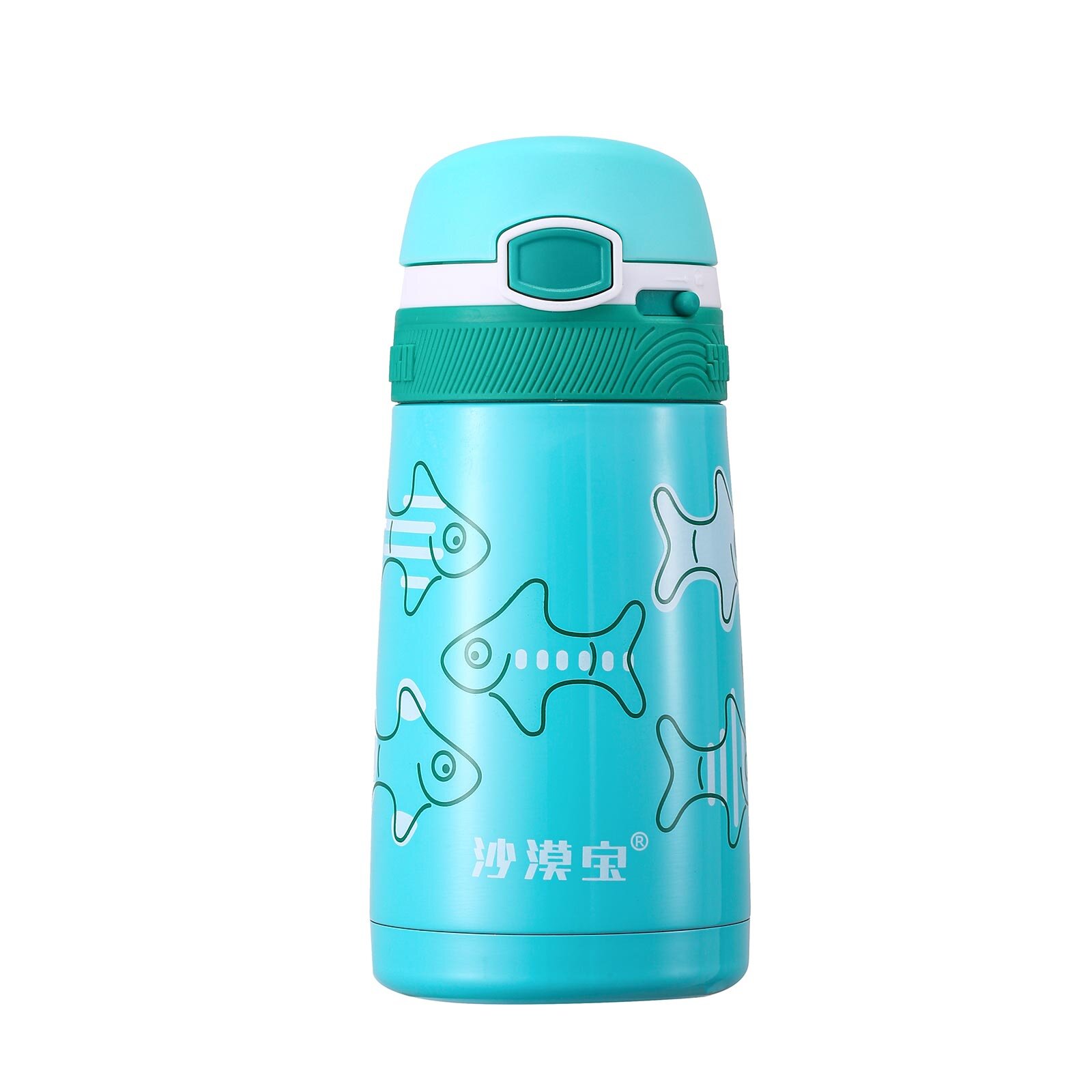 (IH) Shamobo Desenli Pipetli Paslanmaz Çelik Termos 400 ml Asortili