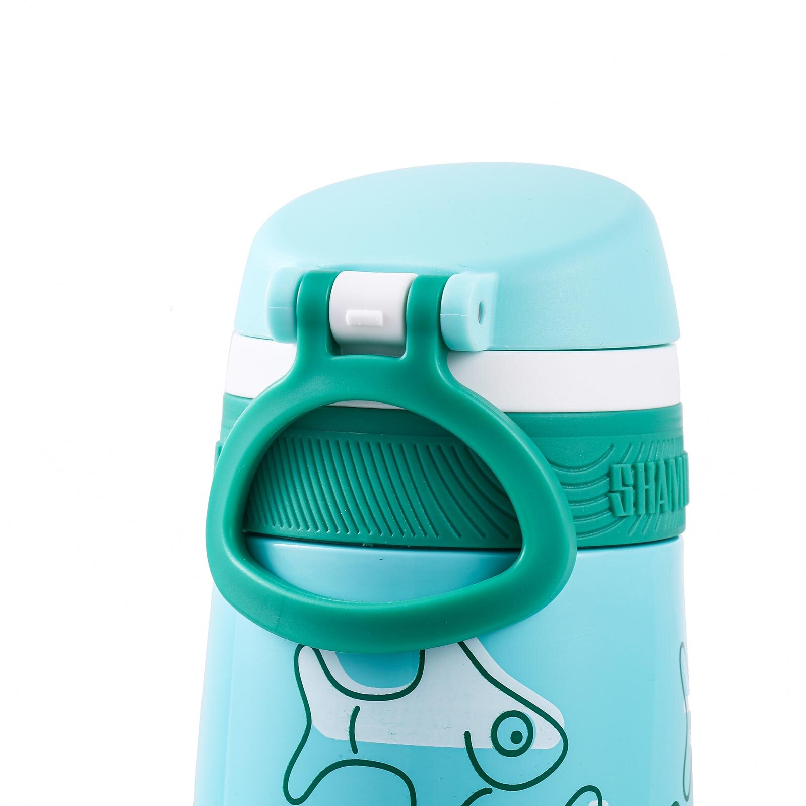 (IH) Shamobo Desenli Pipetli Paslanmaz Çelik Termos 400 ml Asortili