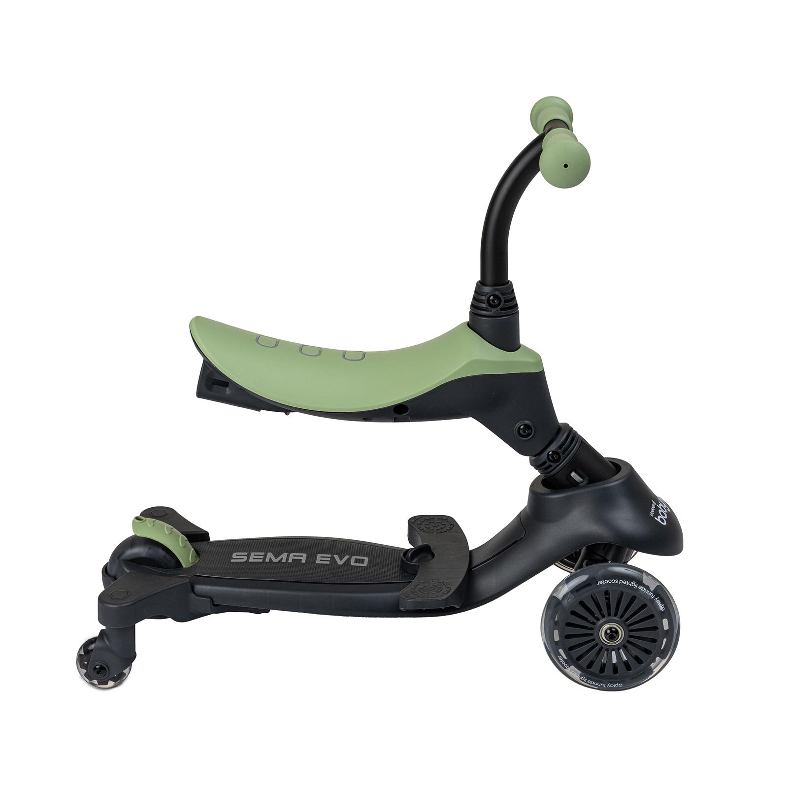 Funride Sema 5 özellikli Oturaklı Işıklı Tekerlekli 3 Tekerlekli Scooter