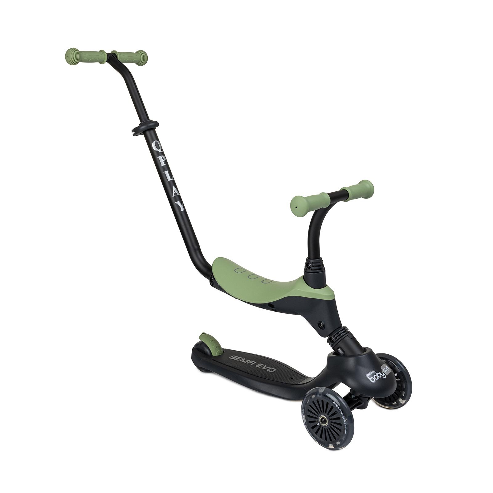 Funride Sema 5 özellikli Oturaklı Işıklı Tekerlekli 3 Tekerlekli Scooter