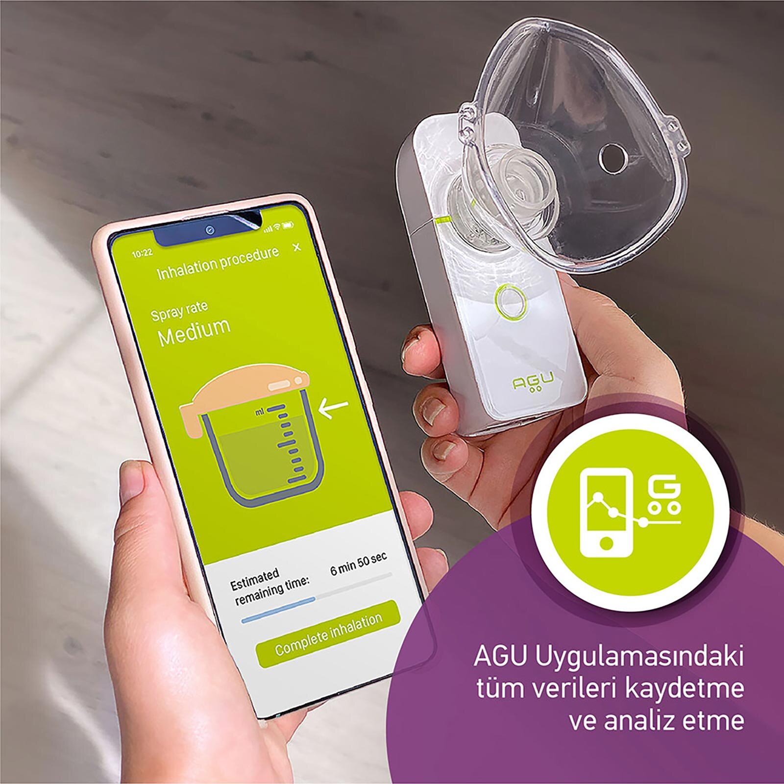 Akıllı Mesh Nebulizatör - AGU Weezy Akıllı Mesh Nebulizatör - AGU Weezy