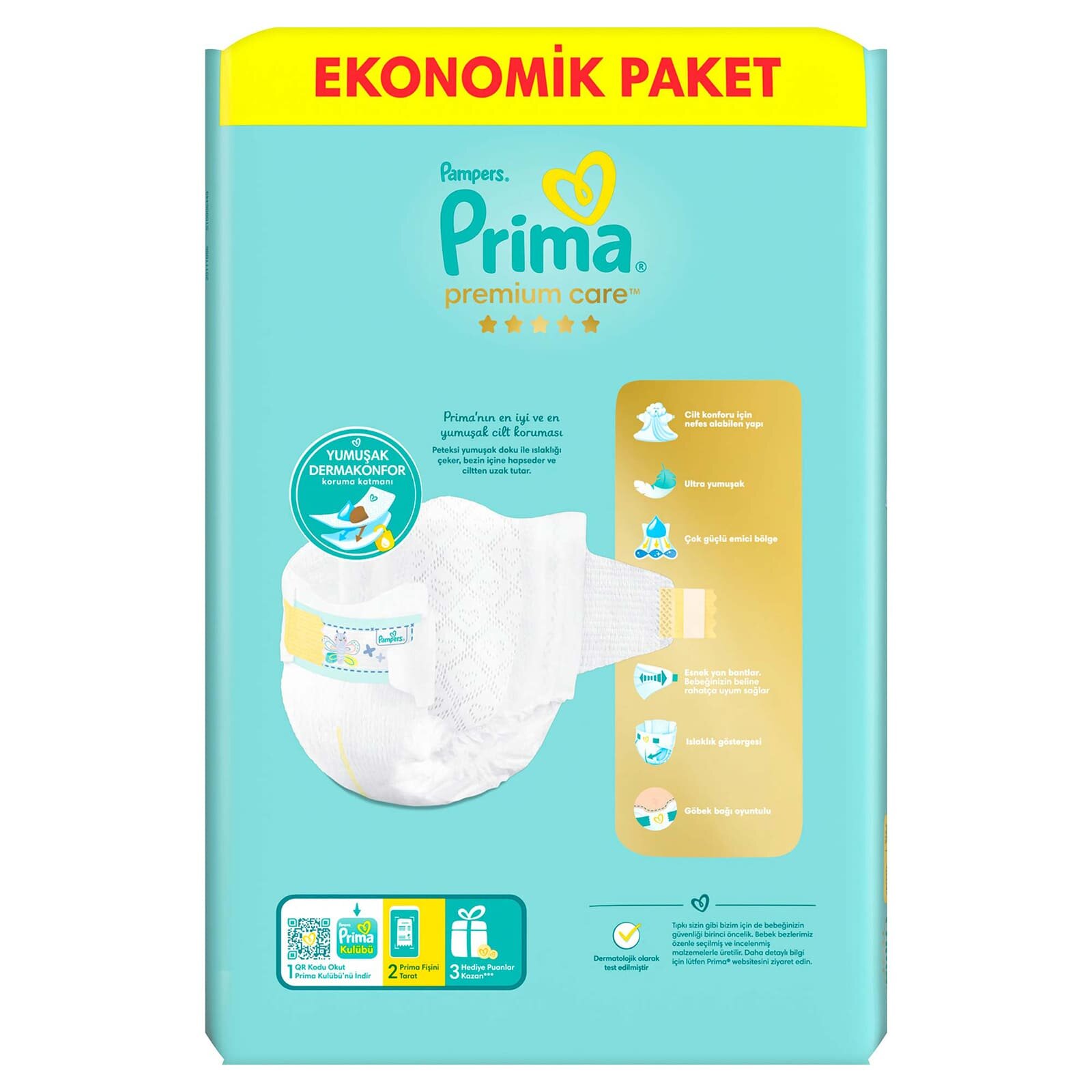 Bebek Bezi Premium Care 2 Beden Mini Ekonomik Paket 4-8 kg 60 Adet Bebek Bezi Premium Care 2 Beden Mini Ekonomik Paket 4-8 kg 60 Adet