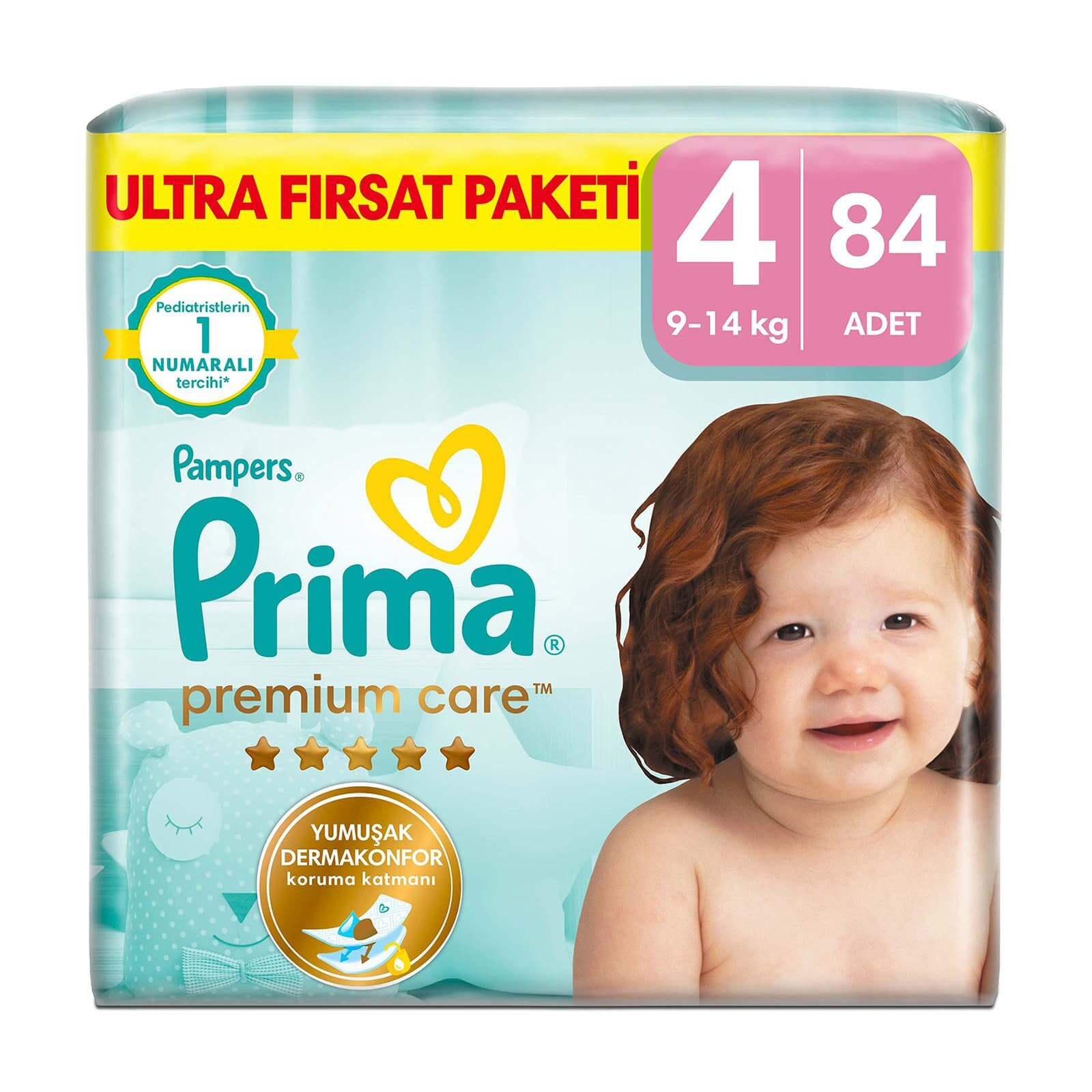 Bebek Bezi Premium Care 4 Beden Maxi Ultra Fırsat Paketi 9-14 kg 84 Adet Bebek Bezi Premium Care 4 Beden Maxi Ultra Fırsat Paketi 9-14 kg 84 Adet