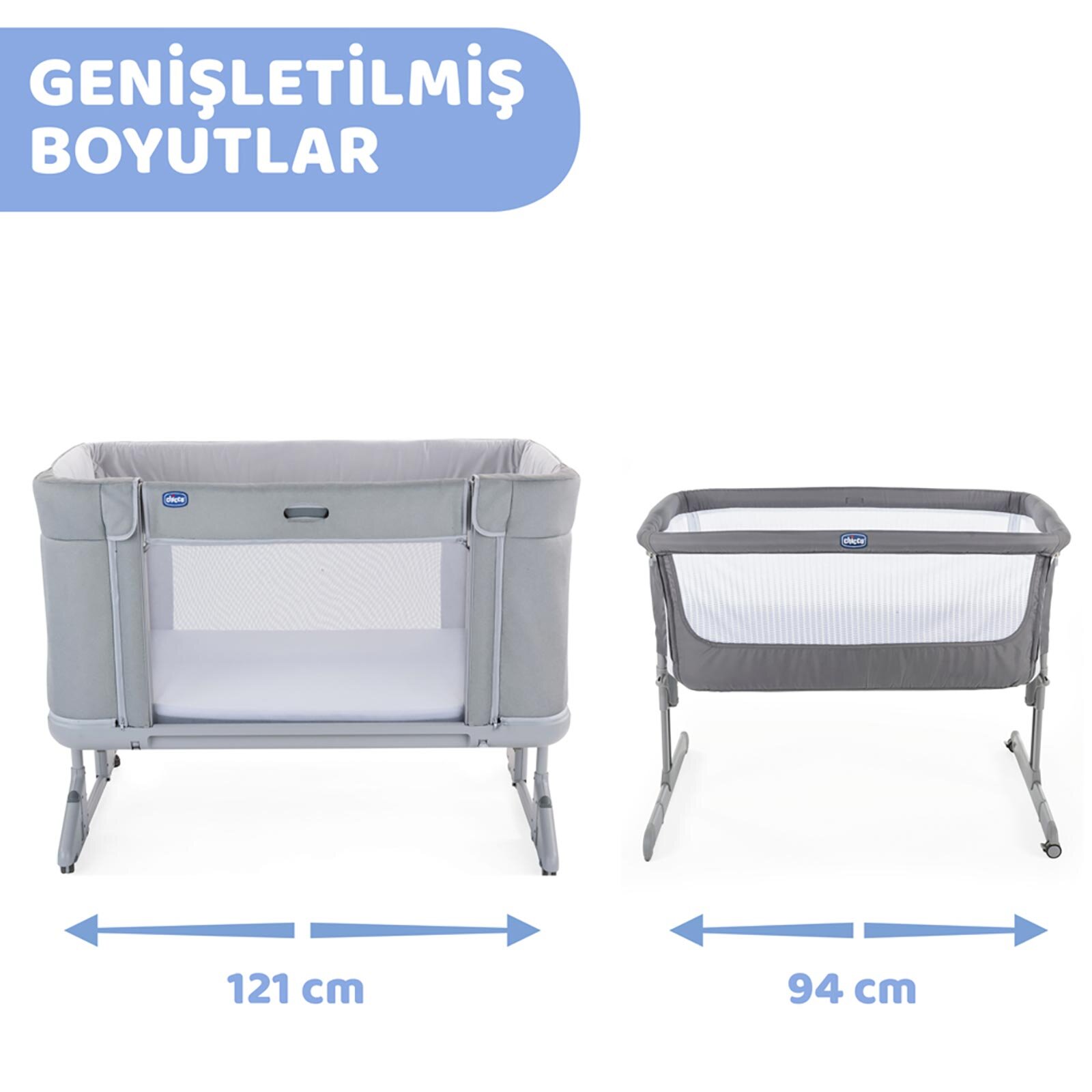 Next2Me Forever Anne Yanı Asansörlü ve Yüksekliği Ayarlanabilir Beşik Moon Grey Next2Me Forever Anne Yanı Asansörlü ve Yüksekliği Ayarlanabilir Beşik Moon Grey