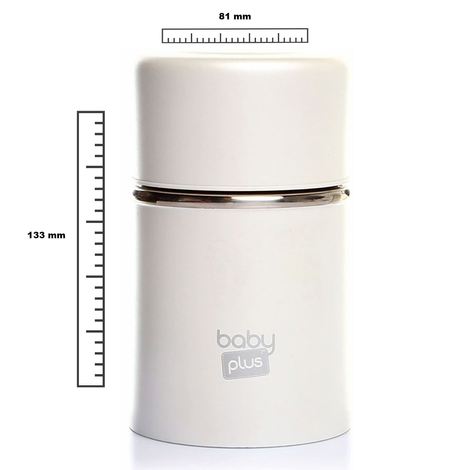  Paslanmaz Çelik Beyaz Bebek Mama Saklama Termosu 260 ml