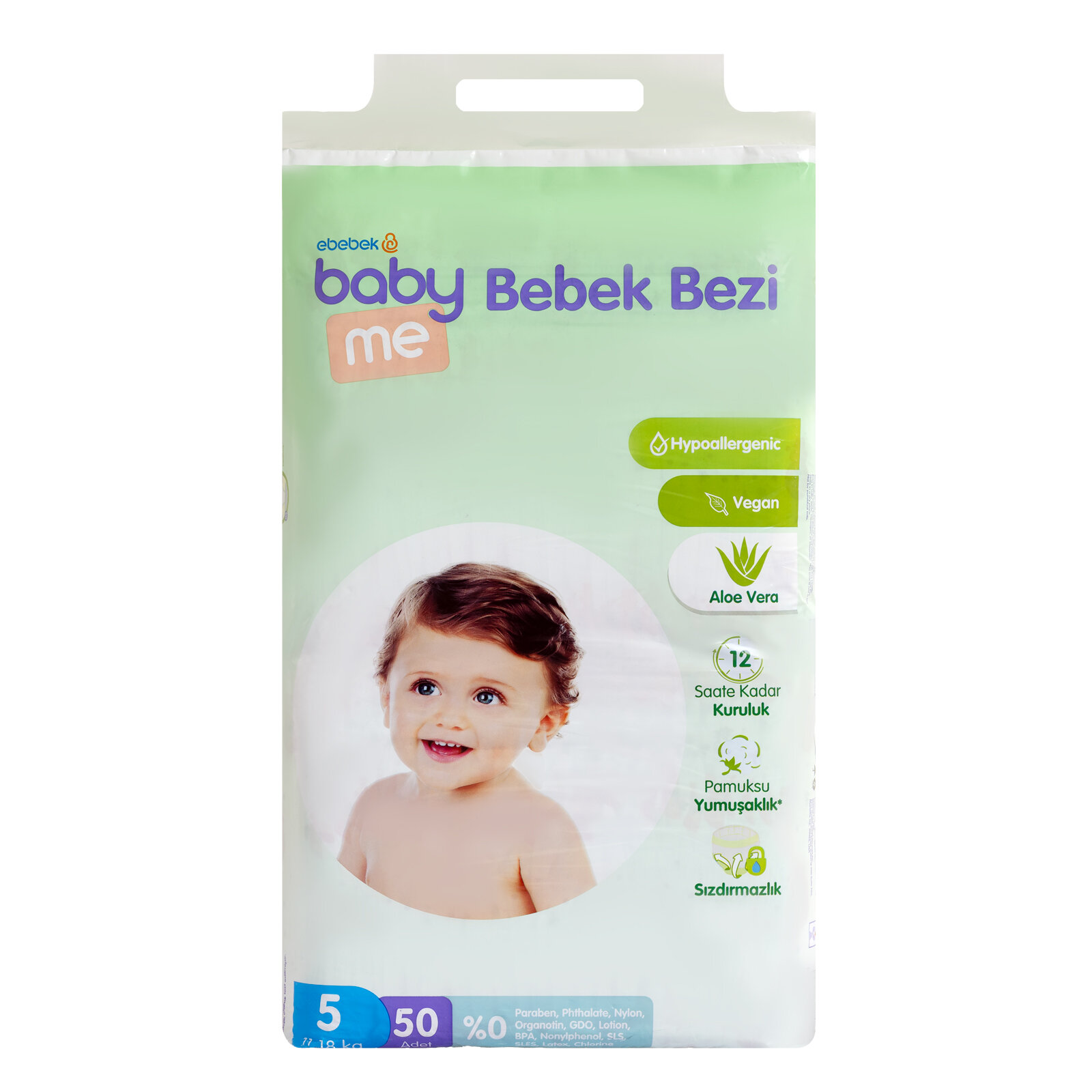 Aloe Vera Junior 5 Numara Bebek Bezi 11-18 kg 50 adet Aloe Vera Junior 5 Numara Bebek Bezi 11-18 kg 50 adet