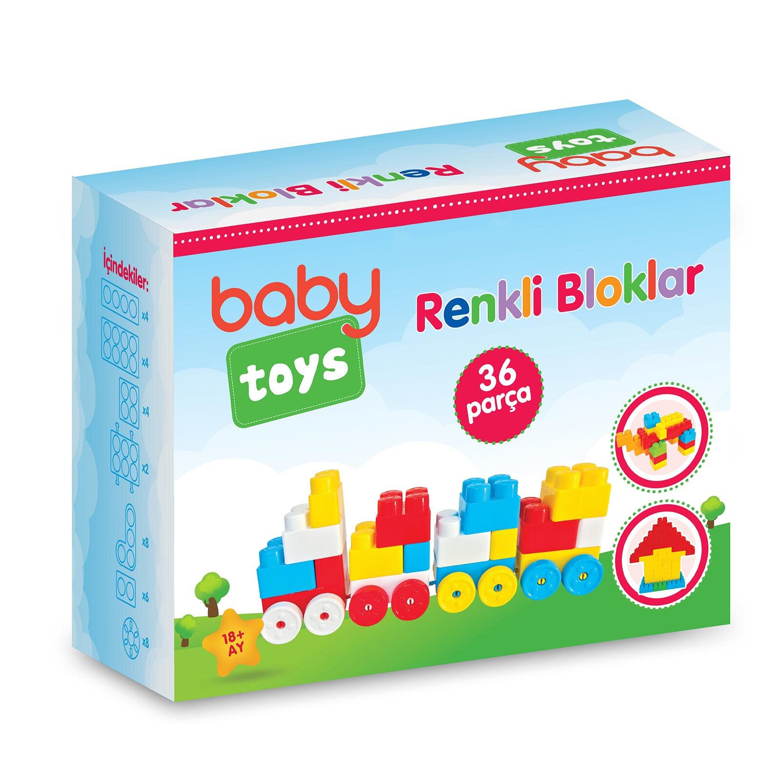 Renkli Bloklar 36 Parça Renkli Bloklar 36 Parça