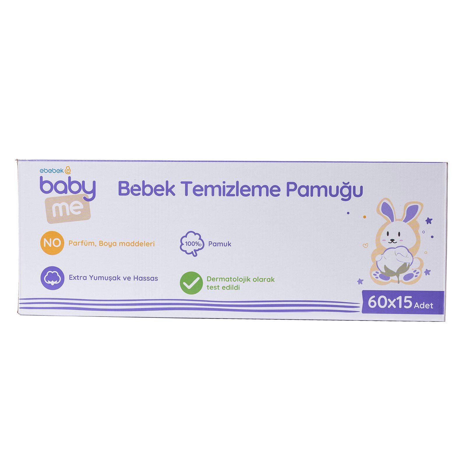 Bebek Temizleme Pamuğu 15x60 Adet Bebek Temizleme Pamuğu 15x60 Adet