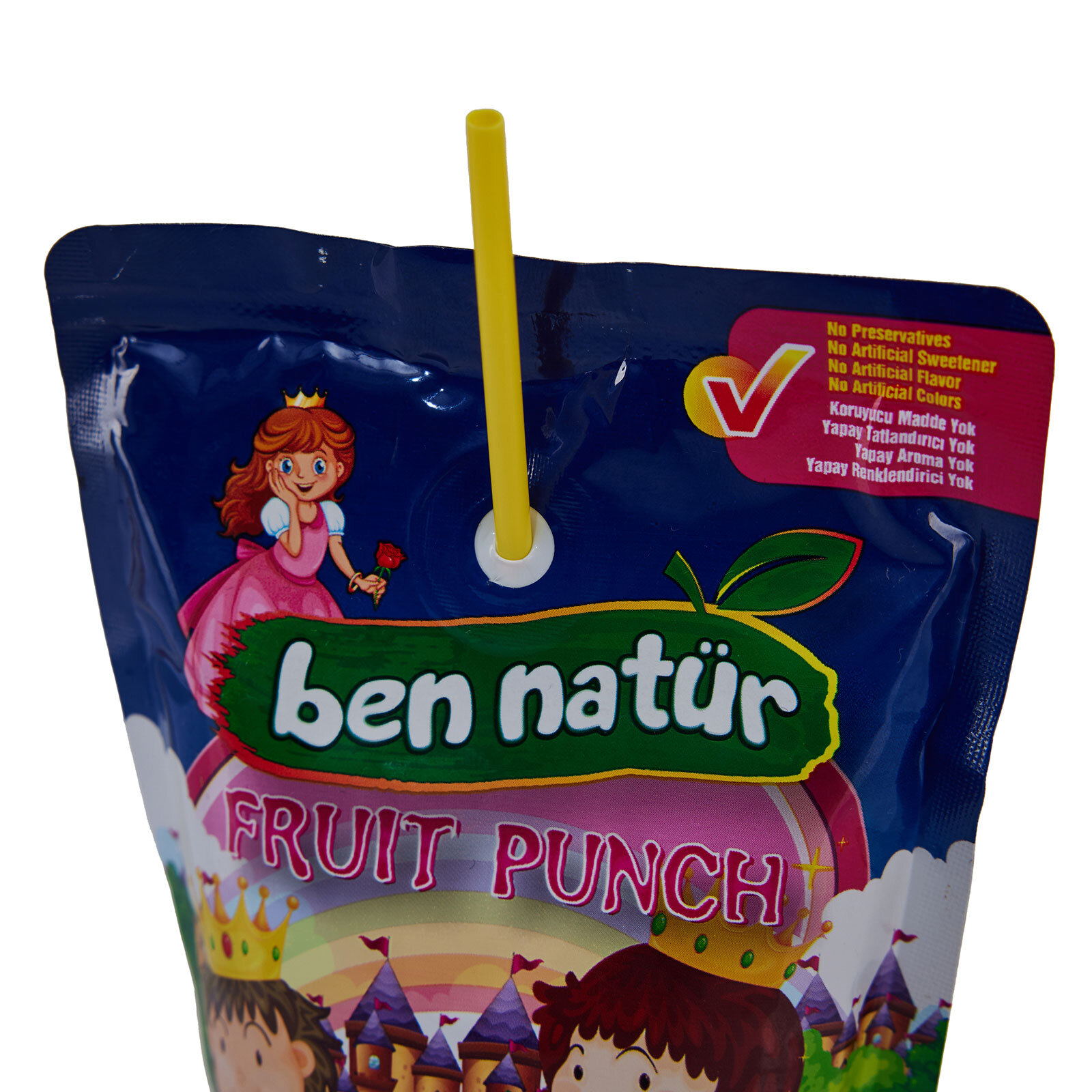Fruit Punch Elmalı, Çilekli, Muzlu, Ejder Meyveli, Karışık Meyveli İçecek 200 ml