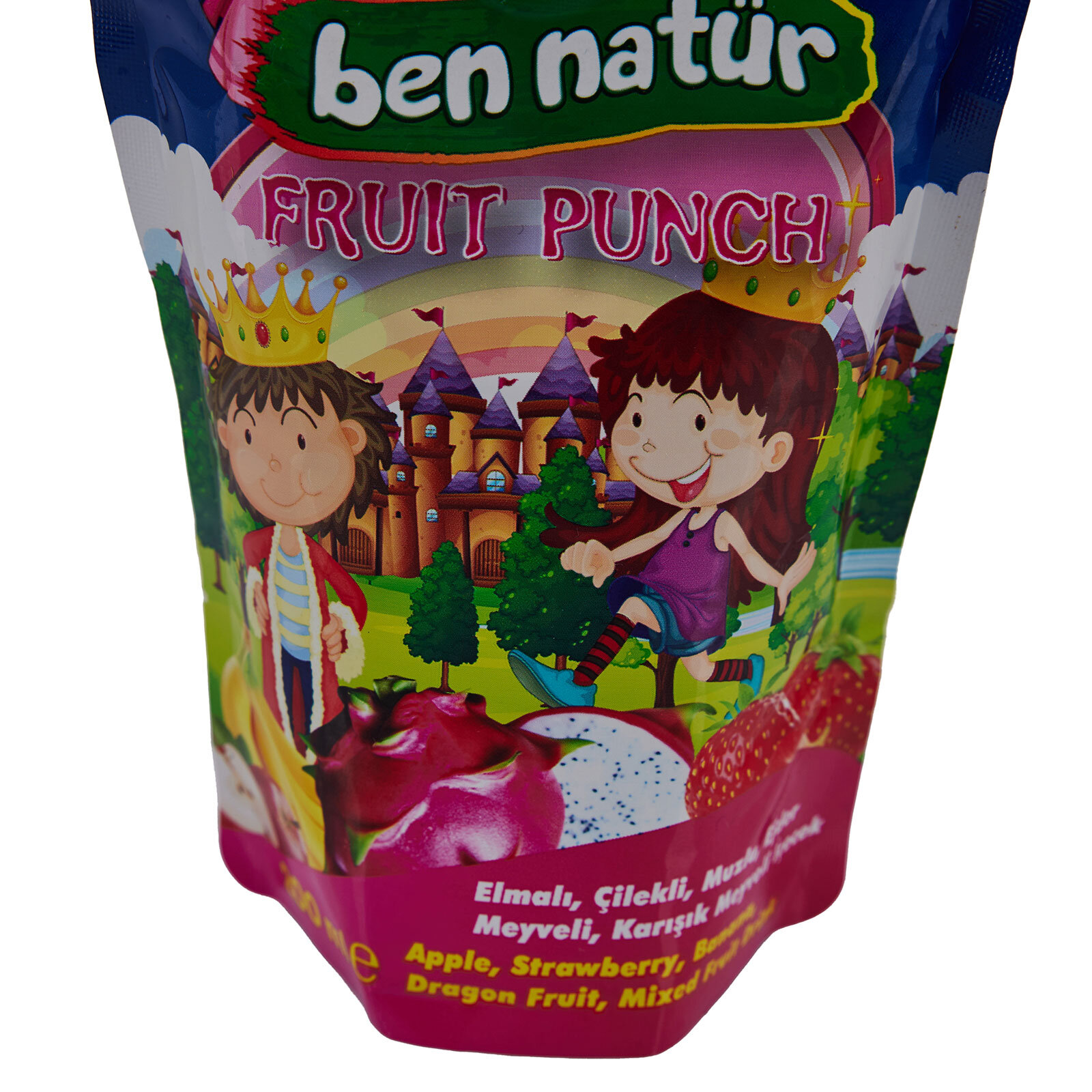 Fruit Punch Elmalı, Çilekli, Muzlu, Ejder Meyveli, Karışık Meyveli İçecek 200 ml