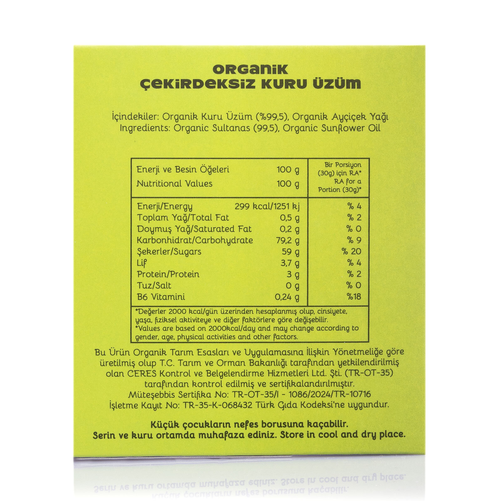 Çekirdeksiz Kuru Üzüm 200 gr