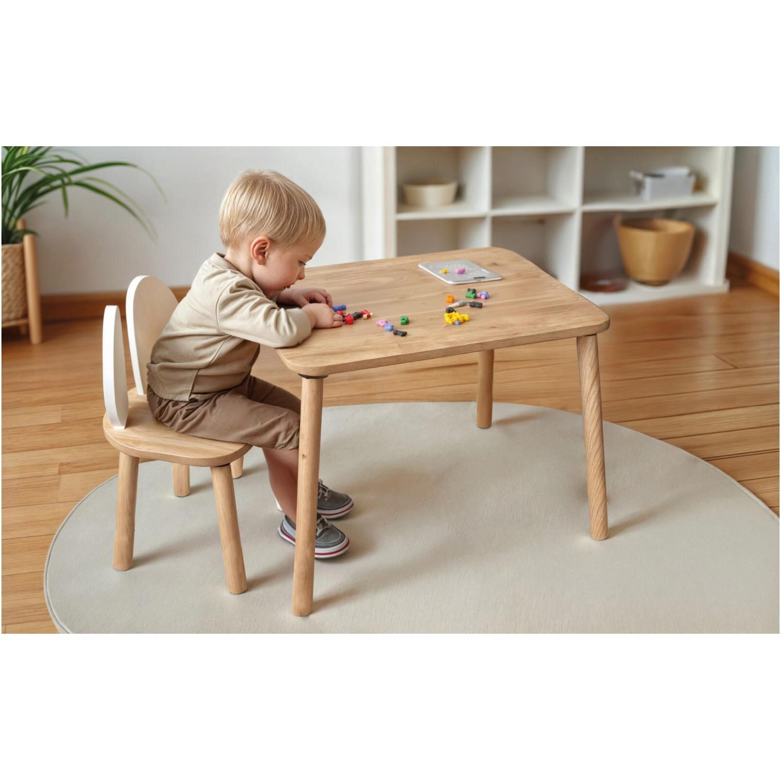 Safir Meşe Çocuk Masa ve 1 Sandalye Set