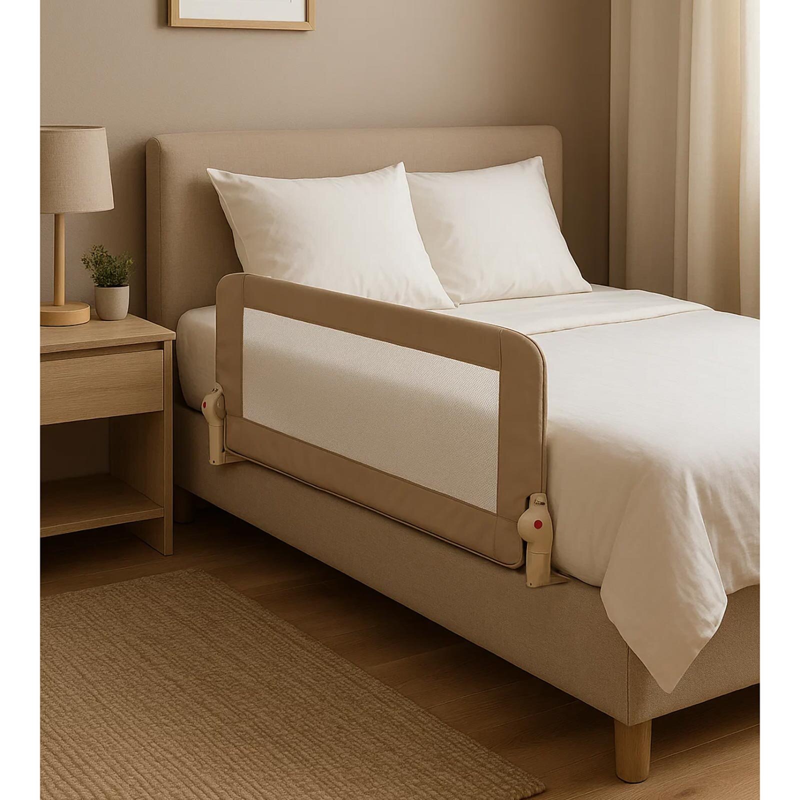 Ekstra Geniş Bebek Güvenlik Deri Yatak Bariyeri 150 cm