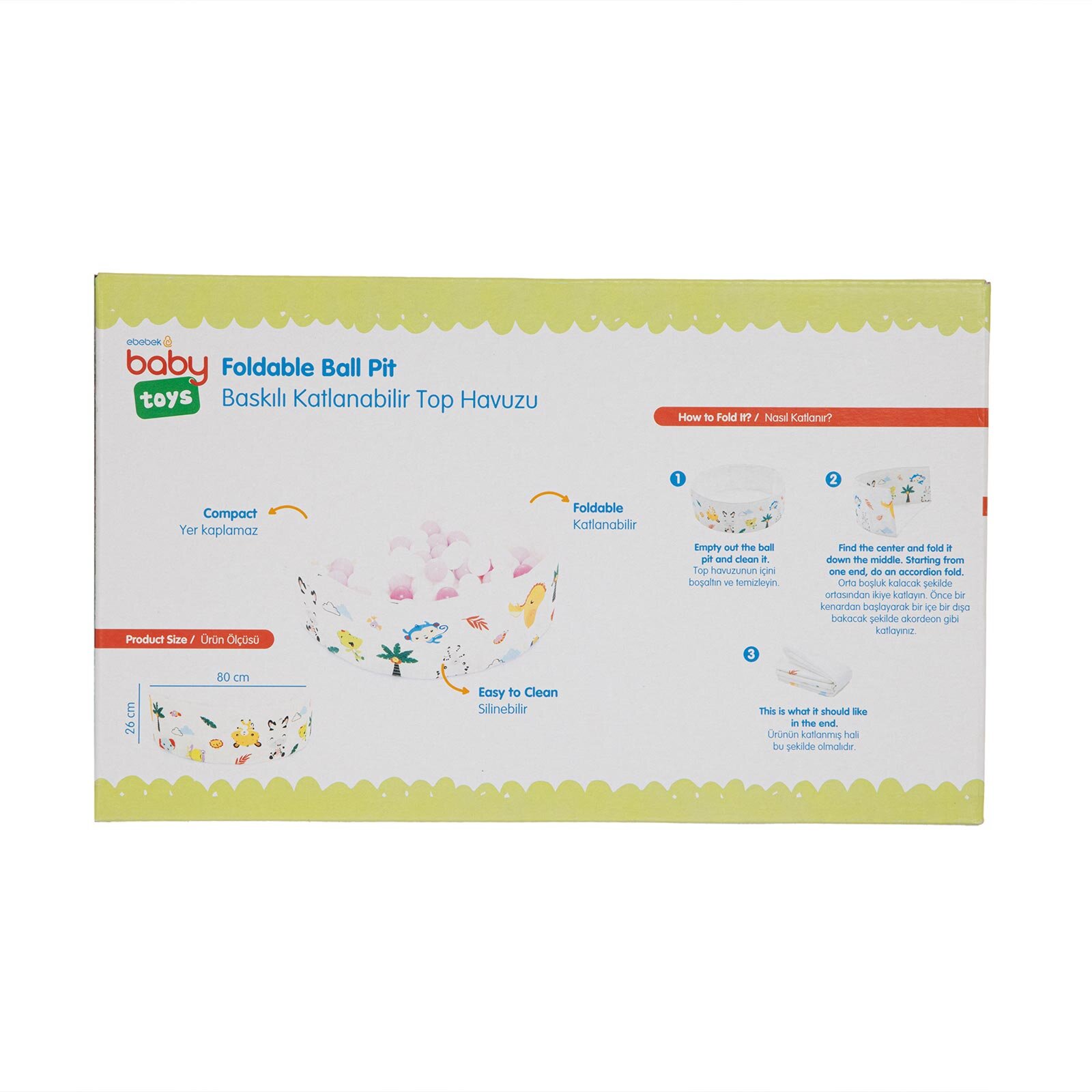 Baskılı Katlanır Top Havuzu Baskılı Katlanır Top Havuzu