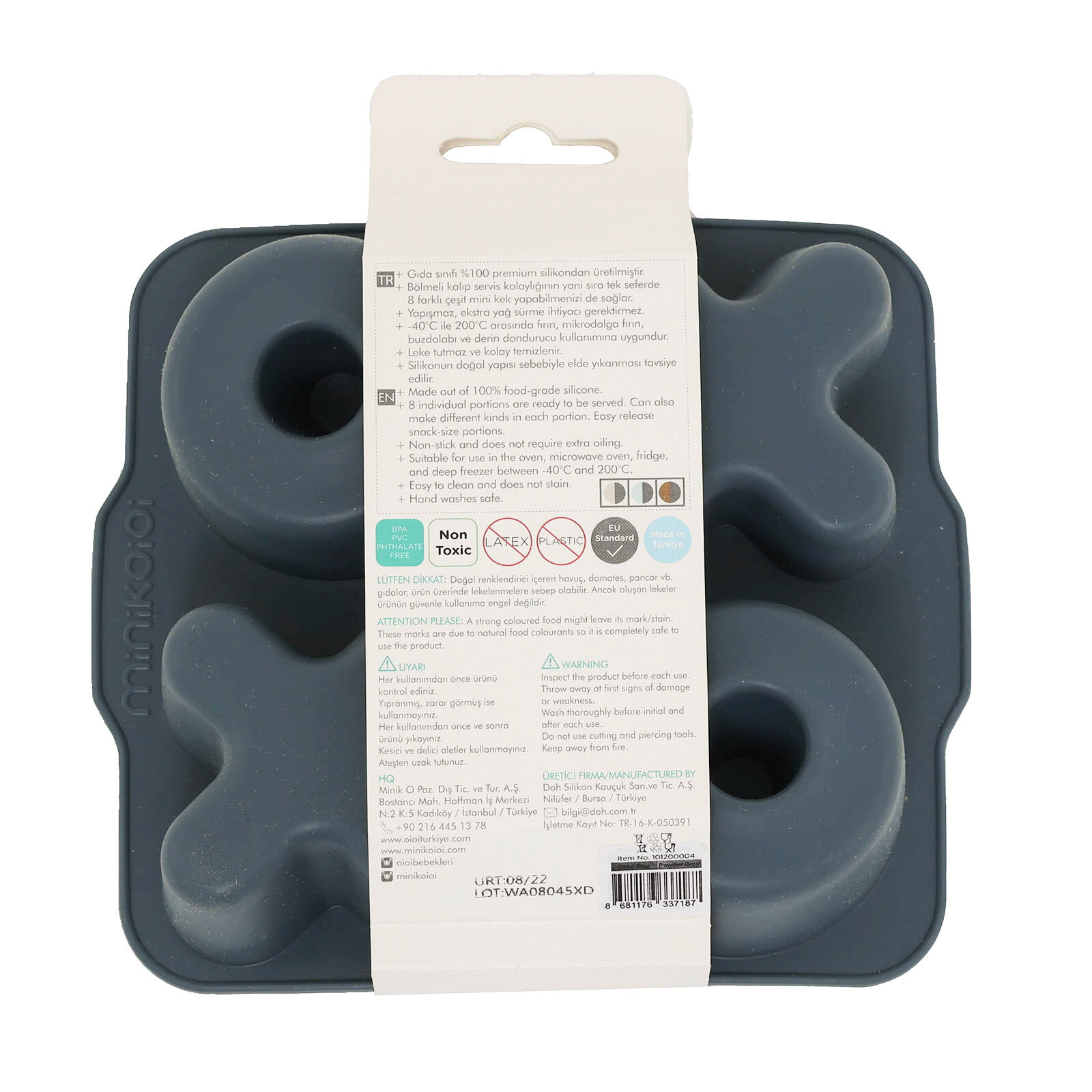 XOXO Muffin Kalıbı Deep Blue Powder Grey XOXO Muffin Kalıbı Deep Blue Powder Grey