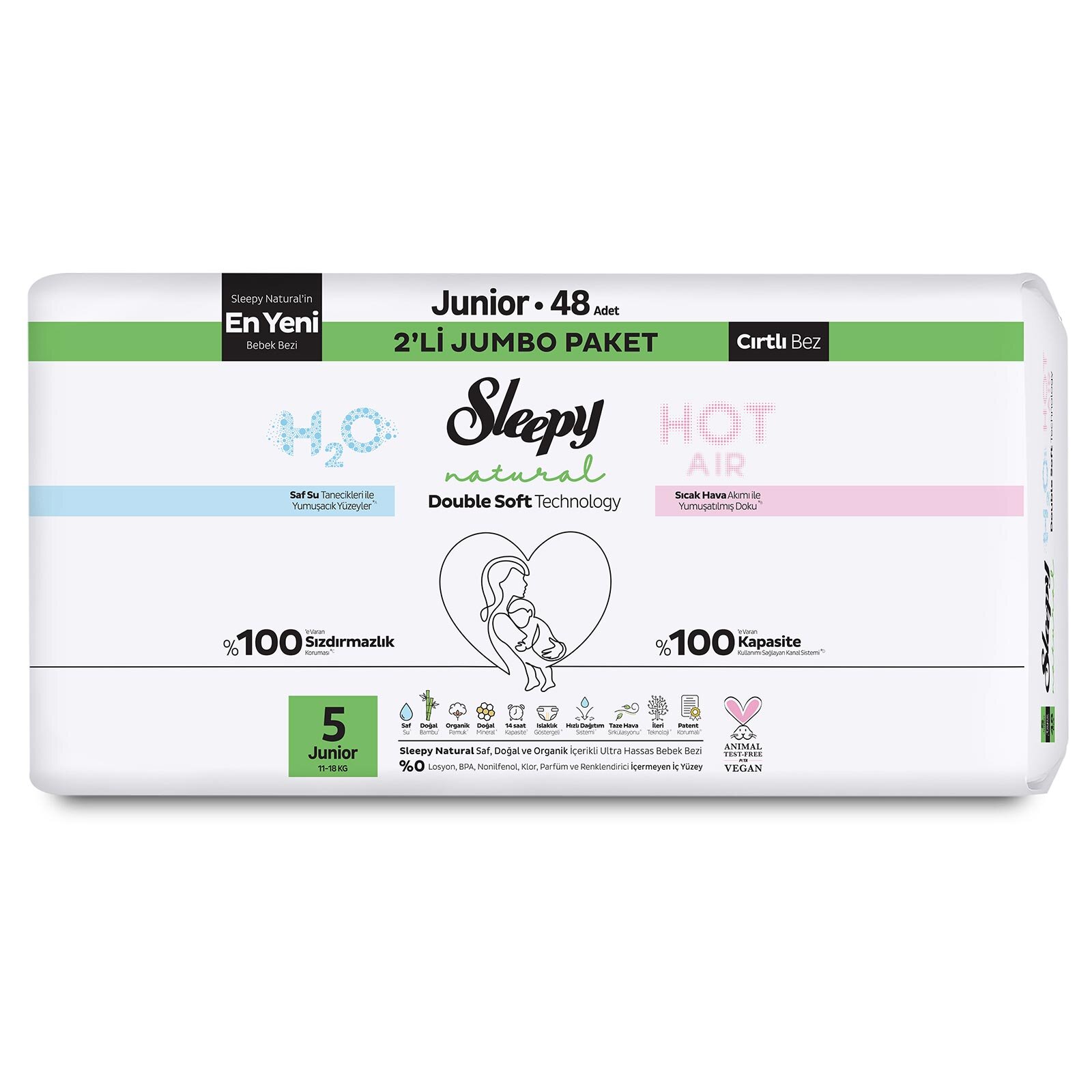 Natural İkili Paket 5 Beden 48 Adet