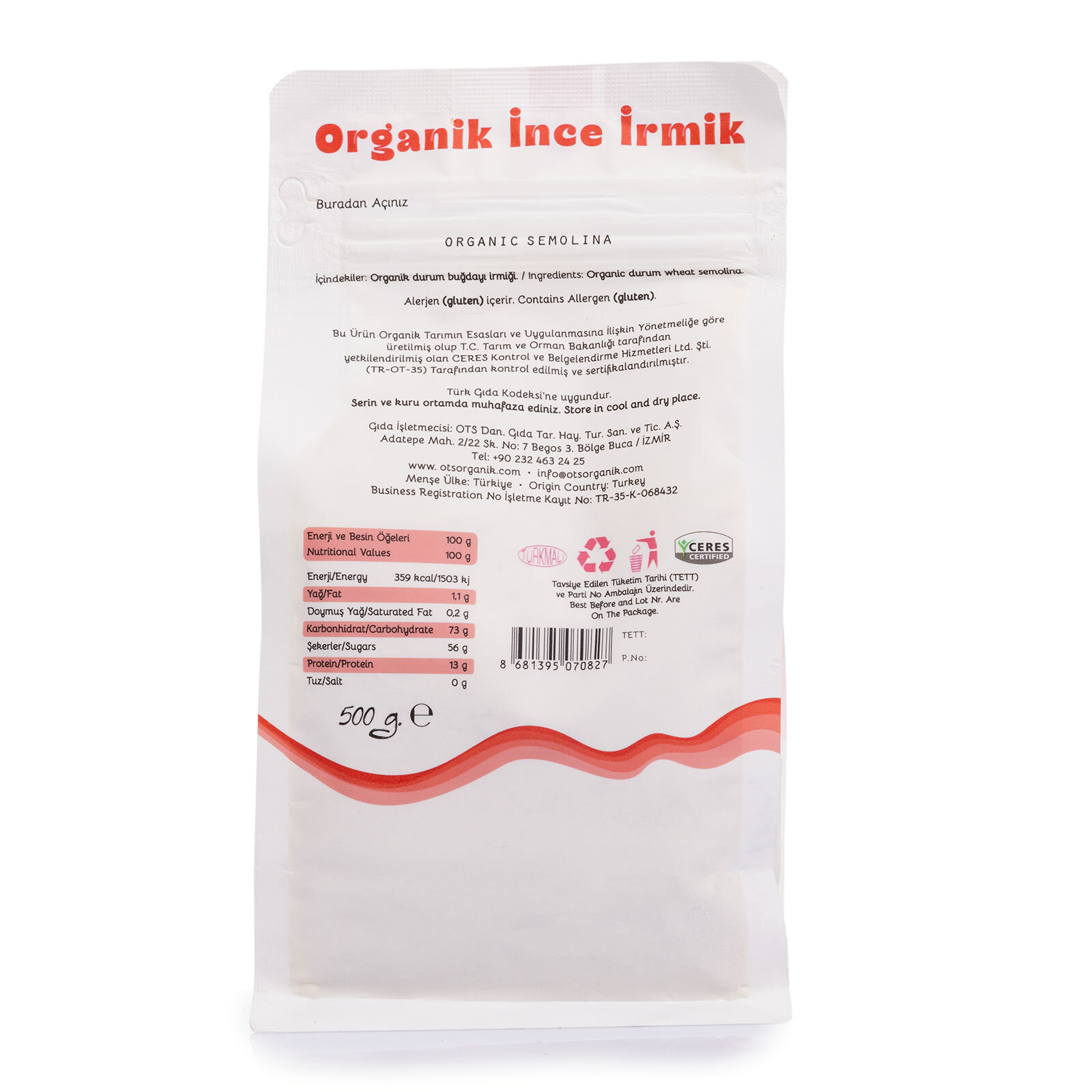 İnce İrmik 500 gr İnce İrmik 500 gr