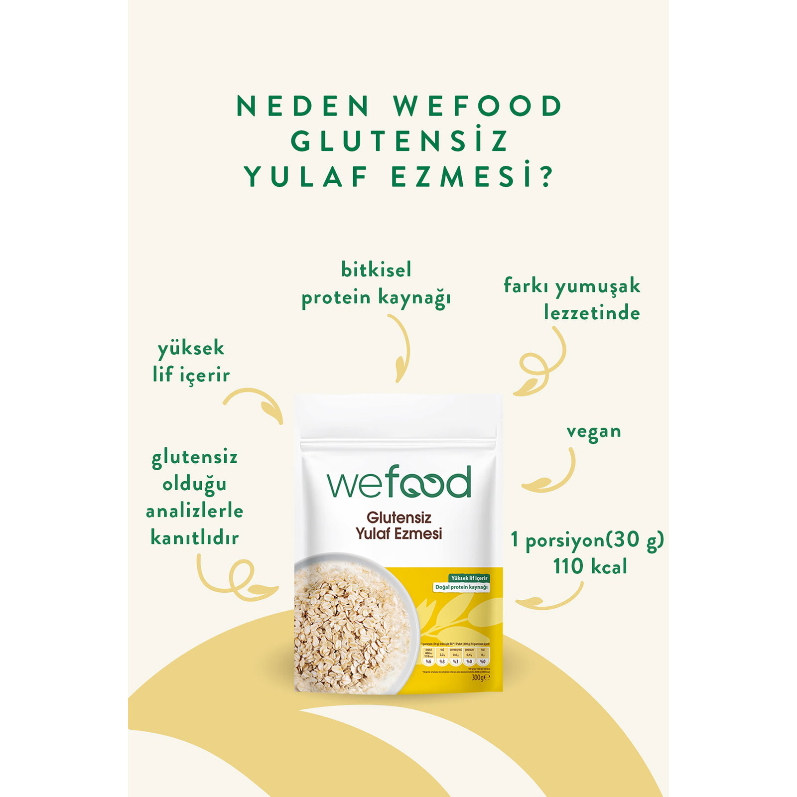 Glutensiz Yulaf Ezmesi 300 Gr