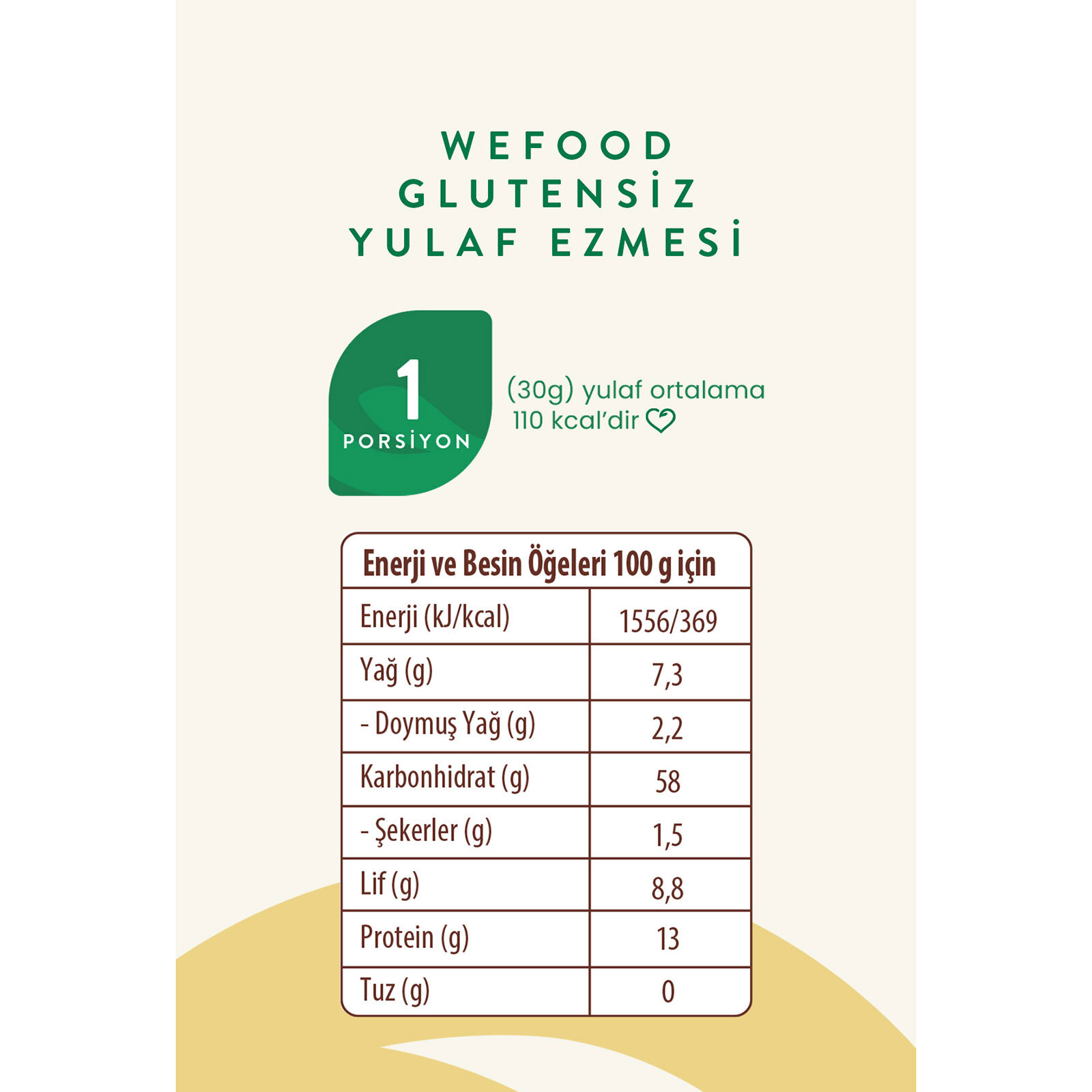 Glutensiz Yulaf Ezmesi 300 Gr