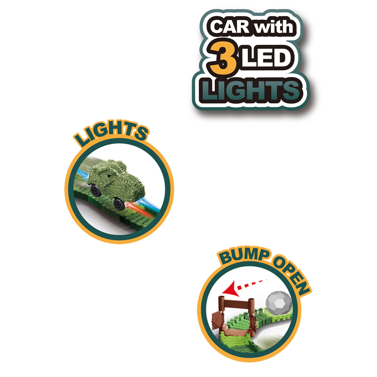 Dinozor Temalı Hareketli Raylar 288 Parça Dinozor Temalı Hareketli Raylar 288 Parça