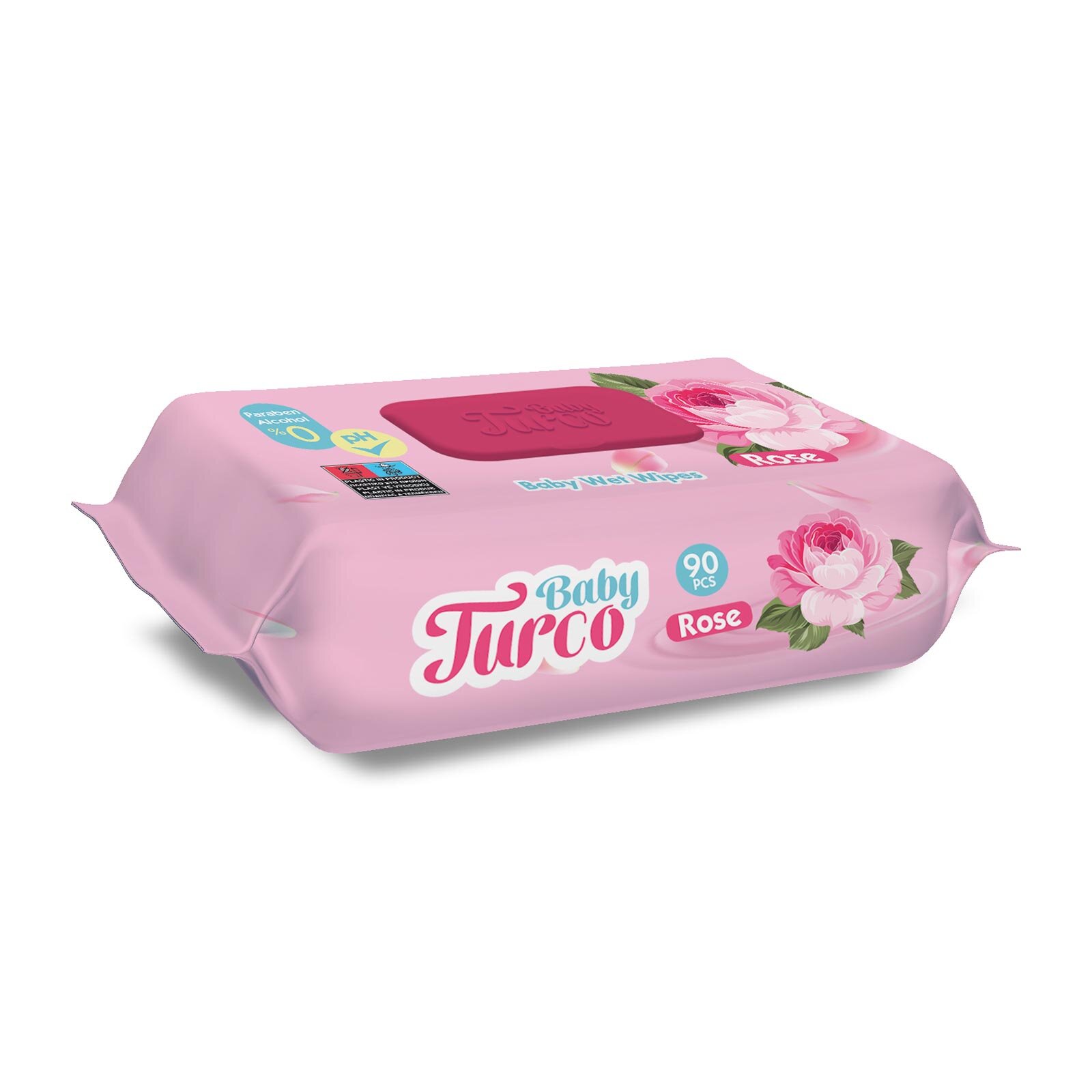 Gül Kokulu Bebek Islak Mendil 24x90 Adet