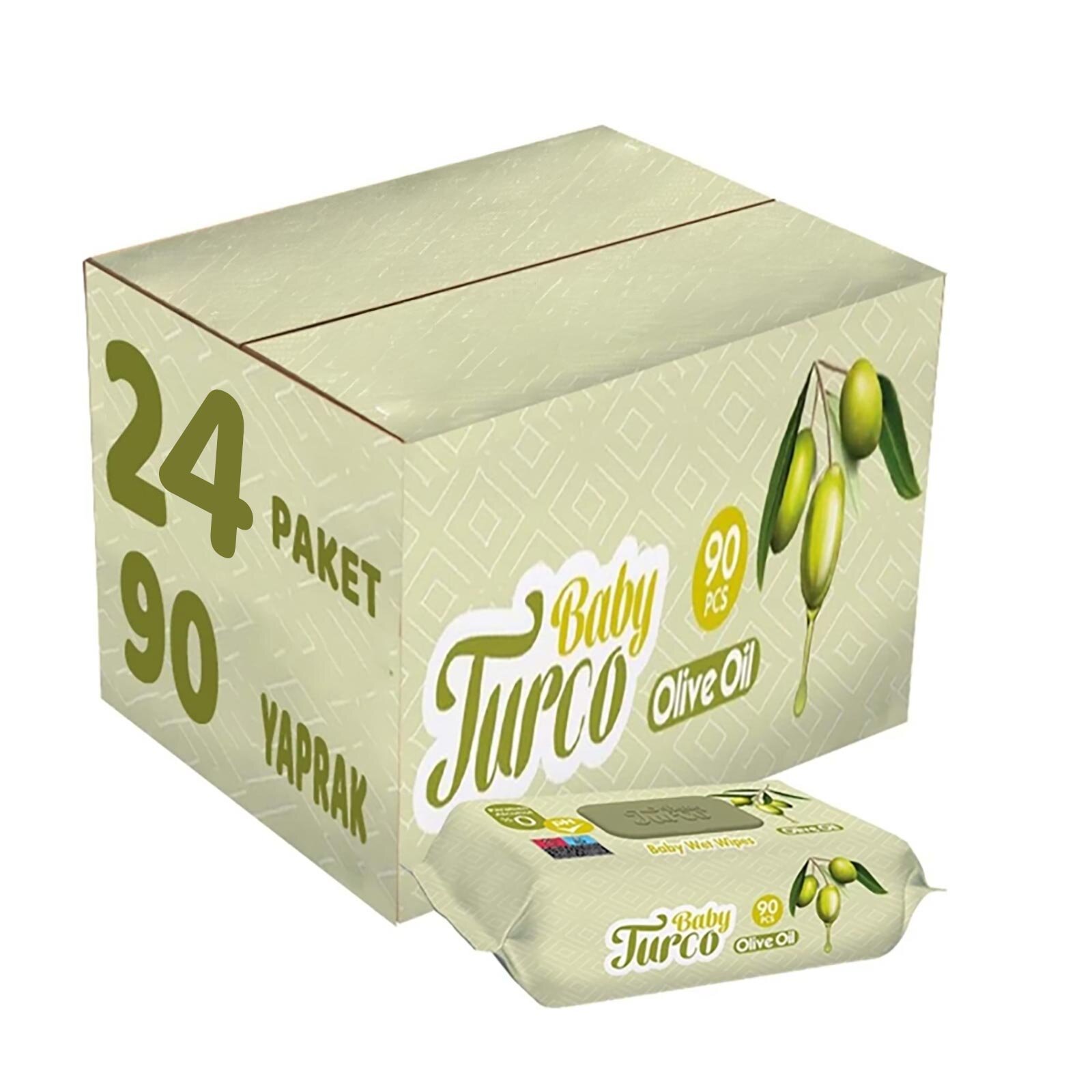 Zeytinyağlı Bebek Islak Mendil 24x90 Adet
