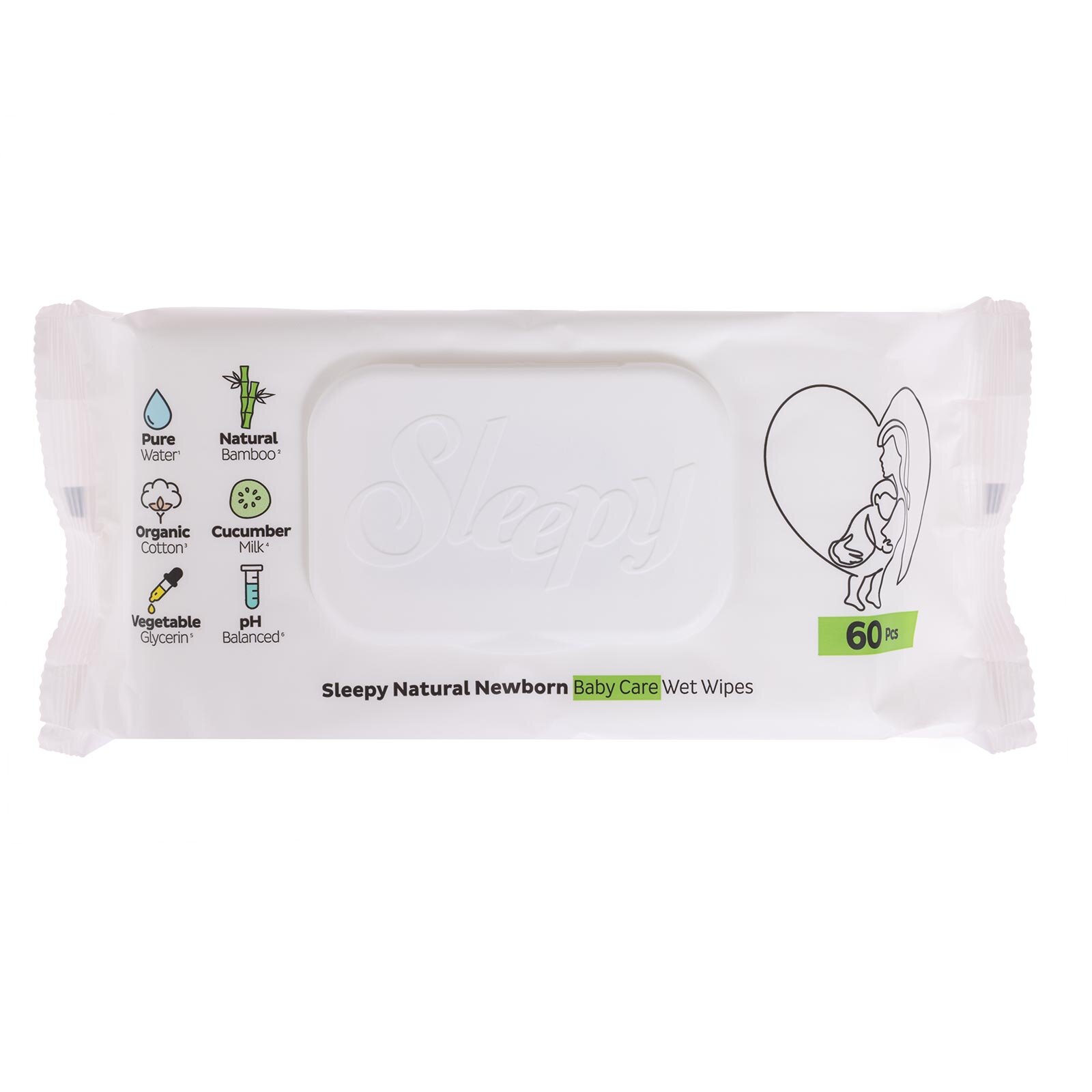 Natural Ultra Hassas Bebek Islak Mendil 3x60 Adet Natural Ultra Hassas Bebek Islak Mendil 3x60 Adet