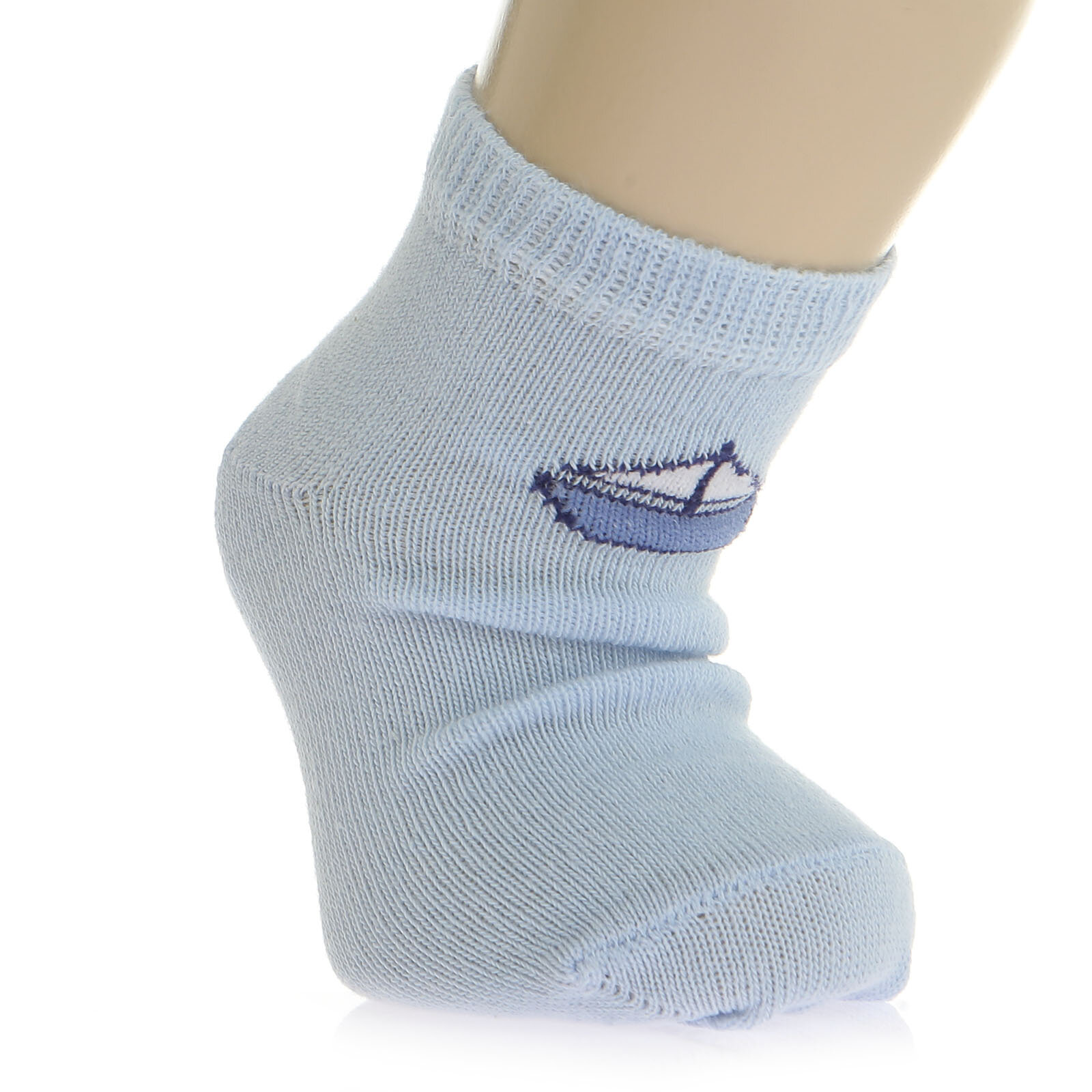 Gemi Balık Desenli 4'lü Soket Çorap 4lü Soket Çorap Erkek Bebek