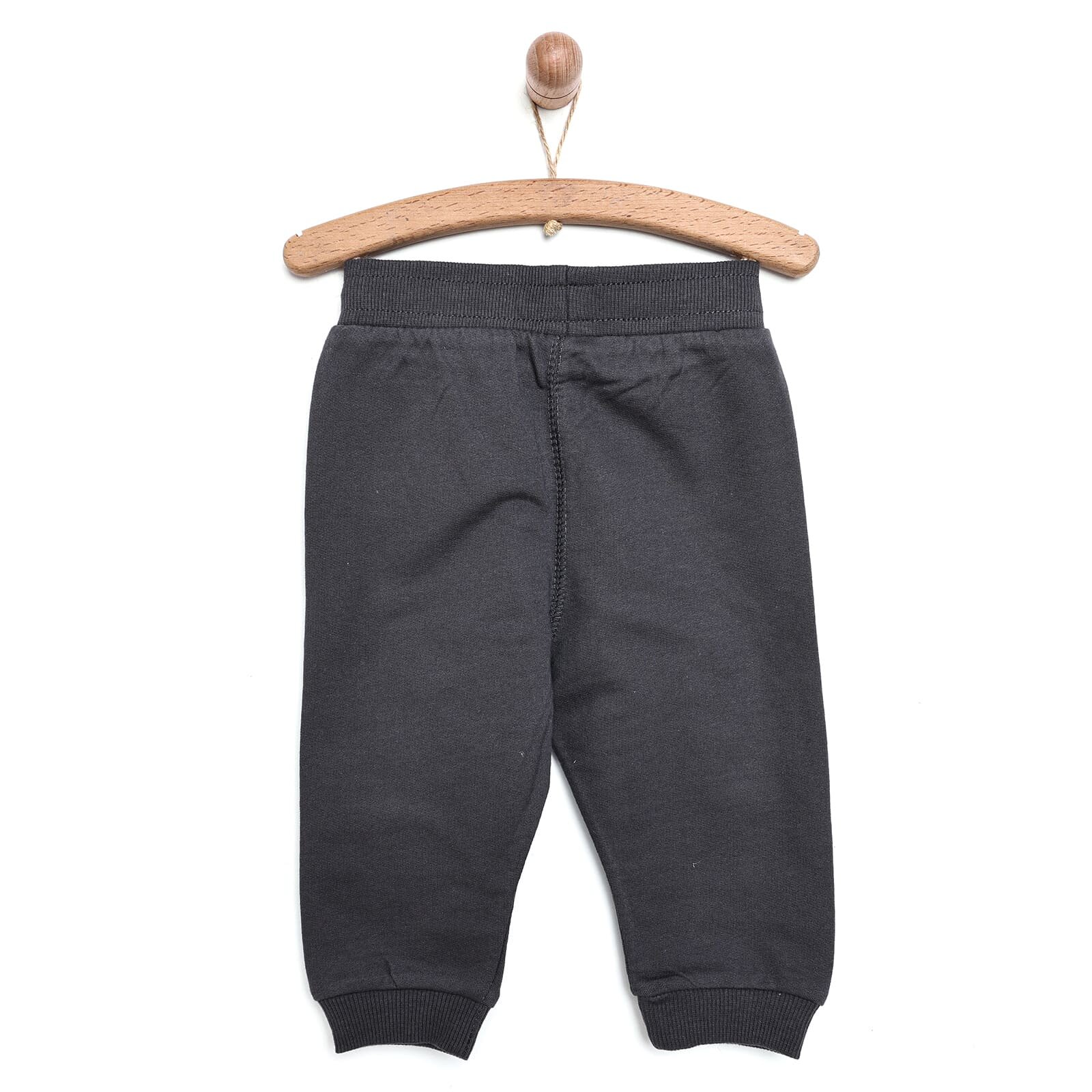 Erkek Bebek Eşofman Alt Şardonlu Kumaş İpli Ribanalı Paça