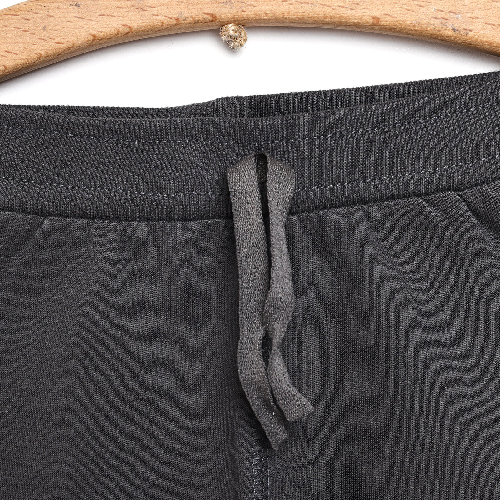 Erkek Bebek Eşofman Alt Şardonlu Kumaş İpli Ribanalı Paça