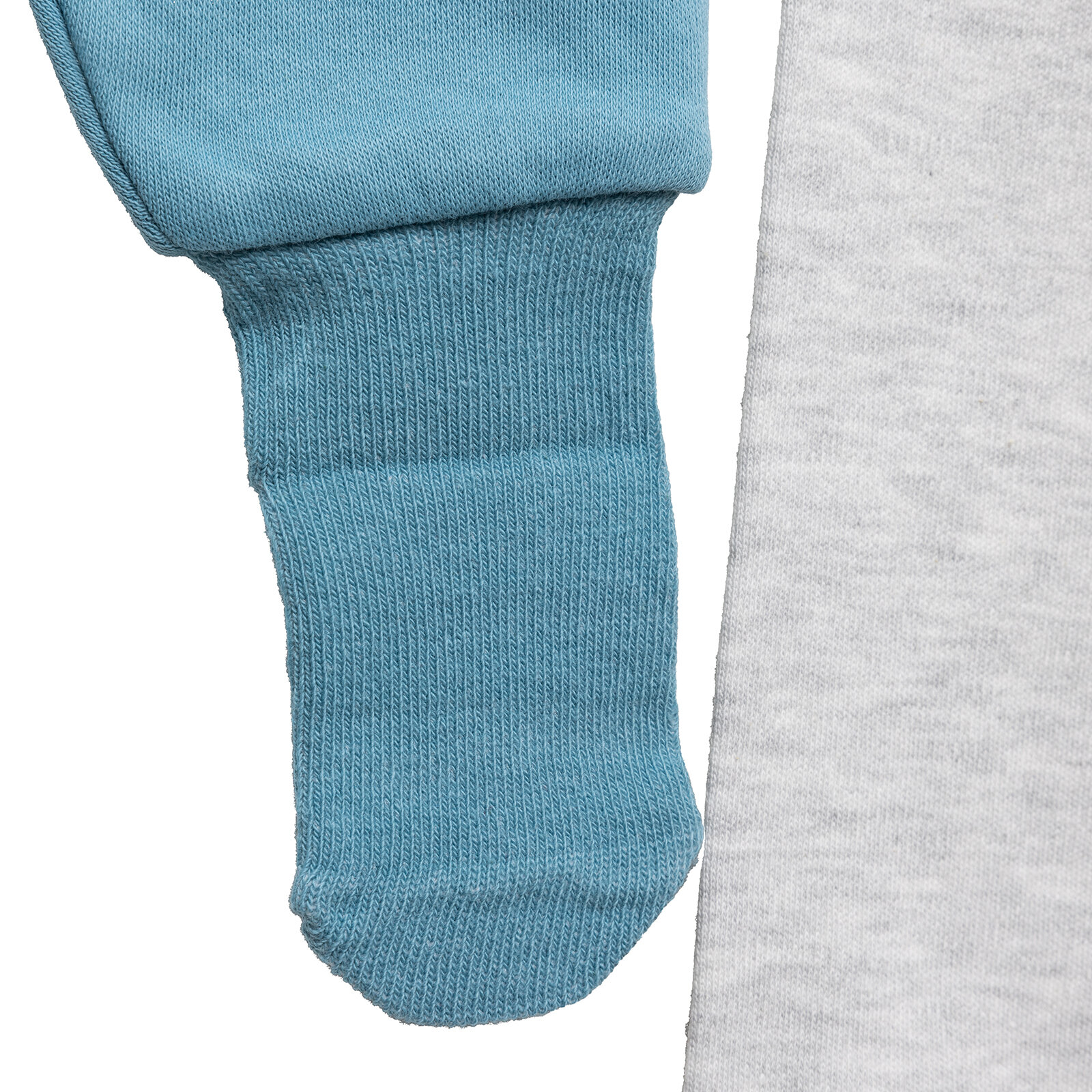 Erkek Bebek 2'li Çoraplı Pantolon İnterlok  Çoraplı Paça