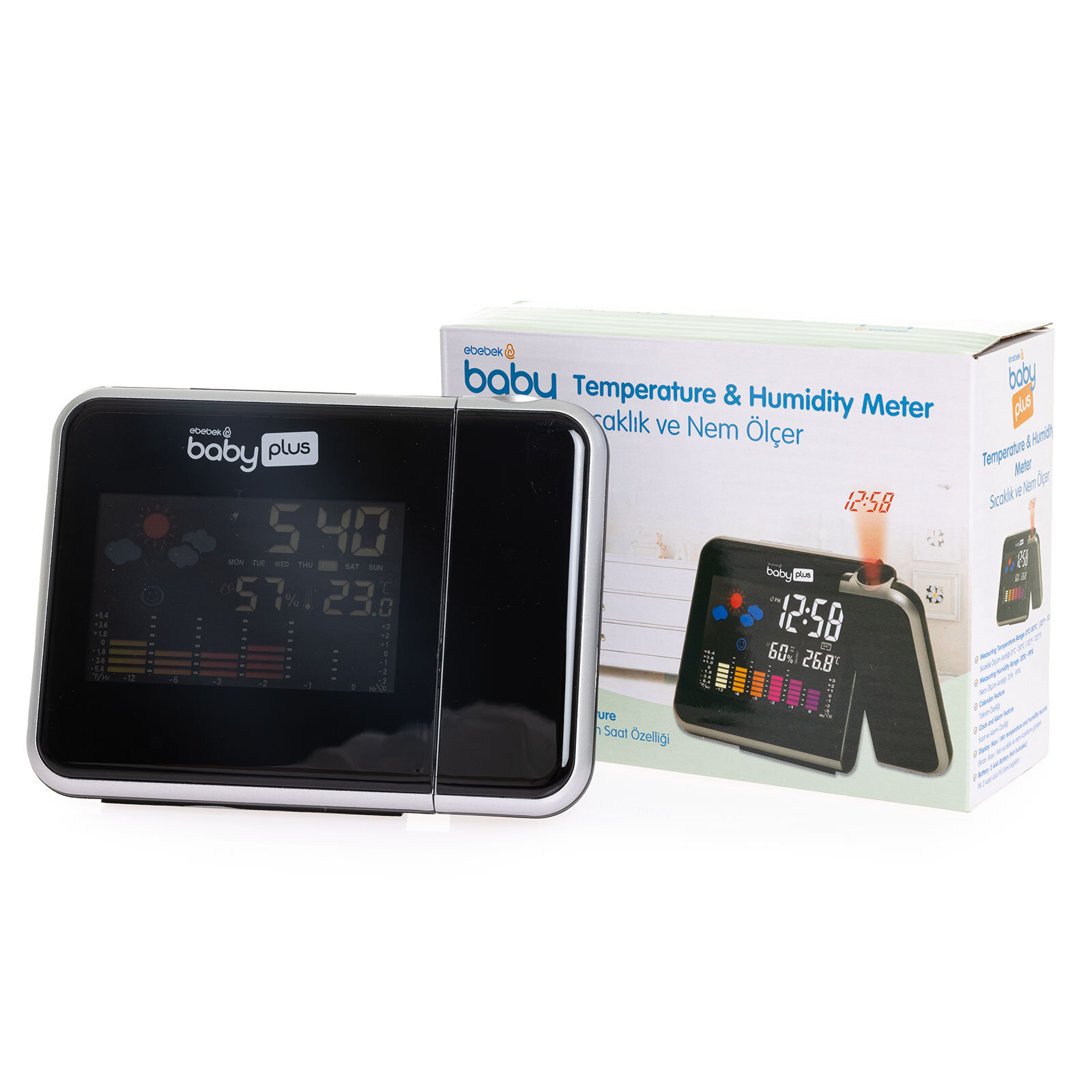 Saatli Isı ve Nem Ölçer