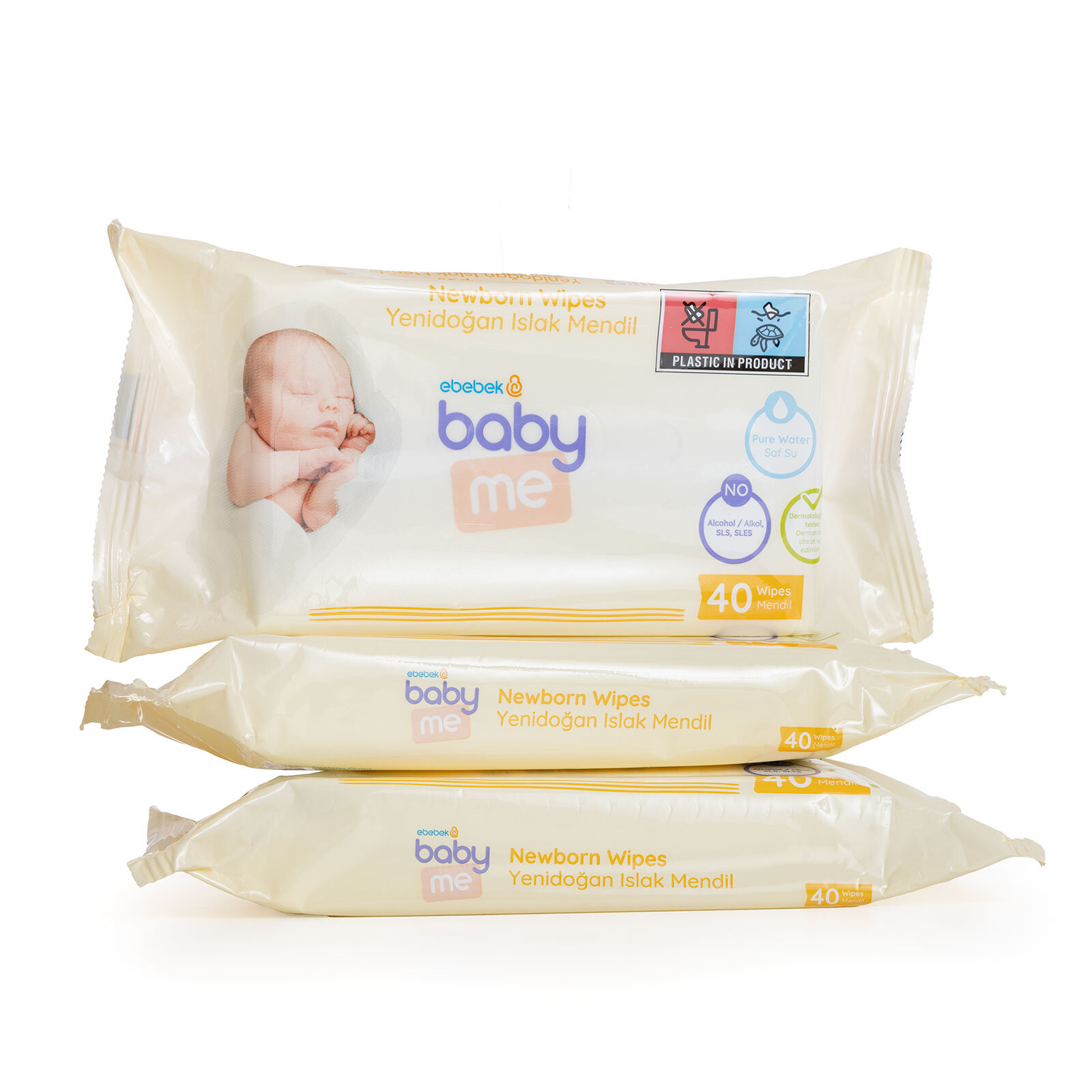 Yenidoğan Islak Mendil 3x40 Adet Yenidoğan Islak Mendil 3x40 Adet