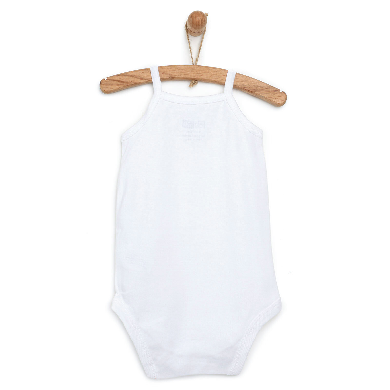 Unisex Beyaz İp Askılı Body Unisex