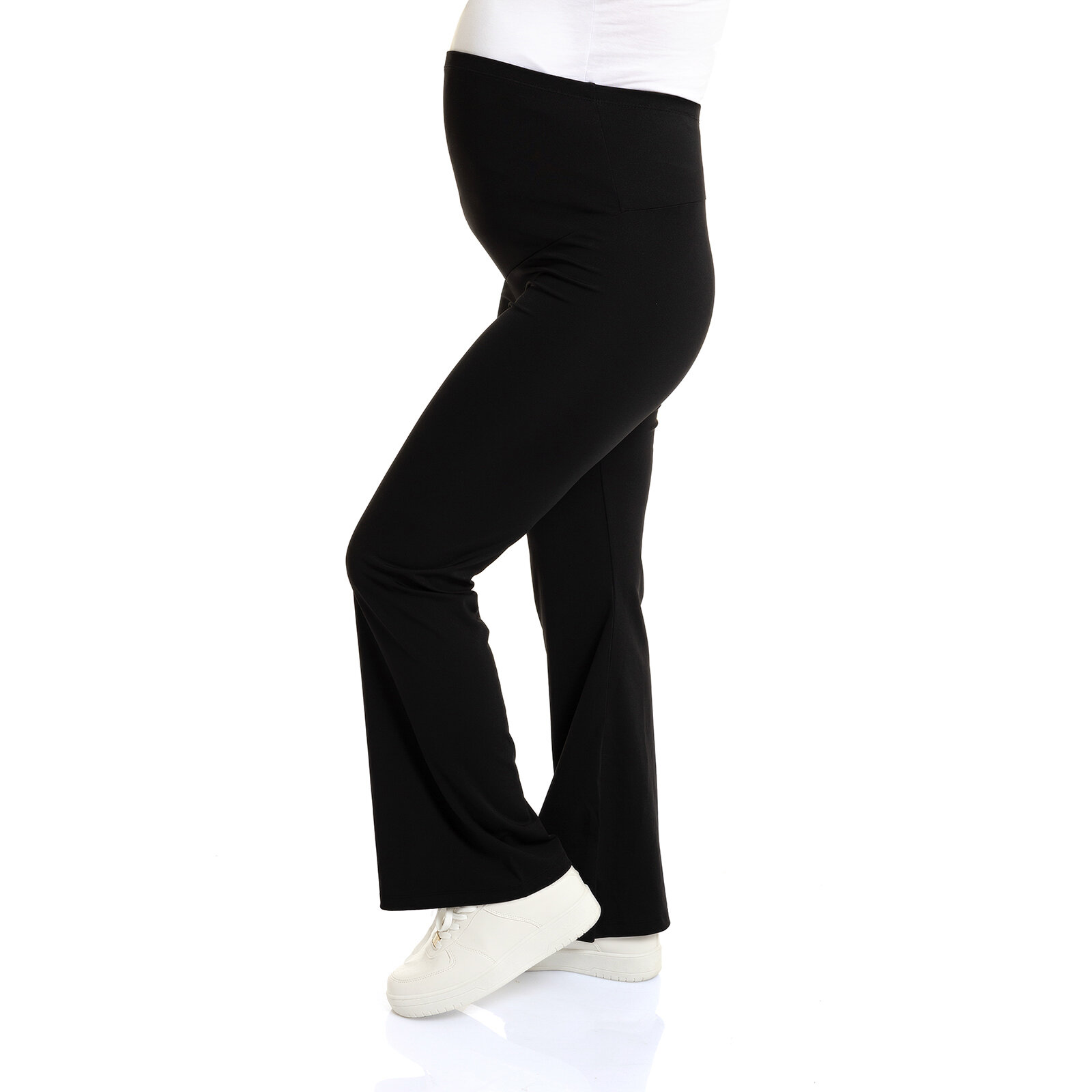 Panelli İspanyol Paça Hamile Tayt Anne Giyim Panelli İspanyol Paça Hamile Tayt Anne Giyim