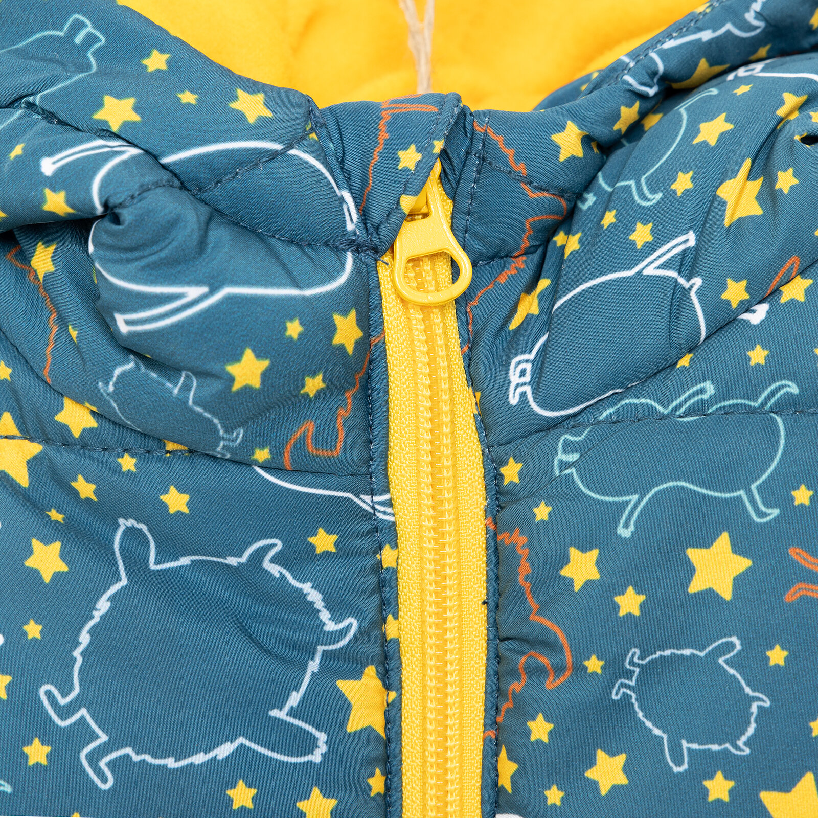 Basic Mikrop Baskılı Kulaklı Kapüşonlu Mont