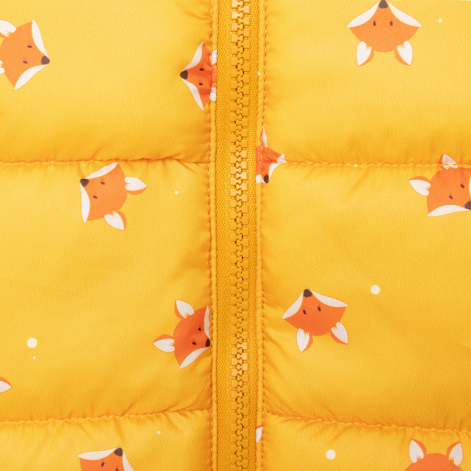 Basic Tilki Desenli Kulaklı Kapüşonlu Mont Erkek Bebek