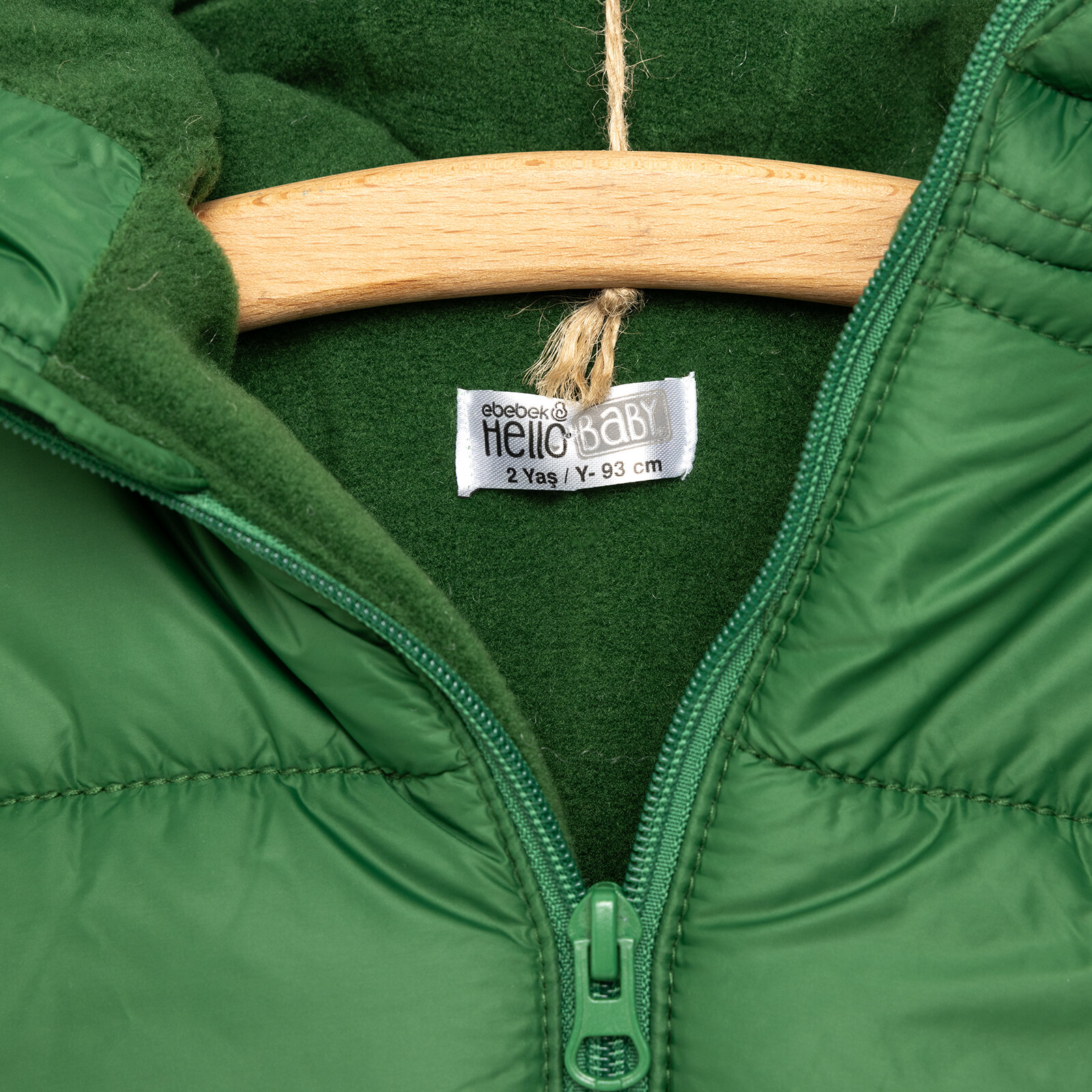 Basic Kapüşonlu Kulaklı Mont Erkek Bebek