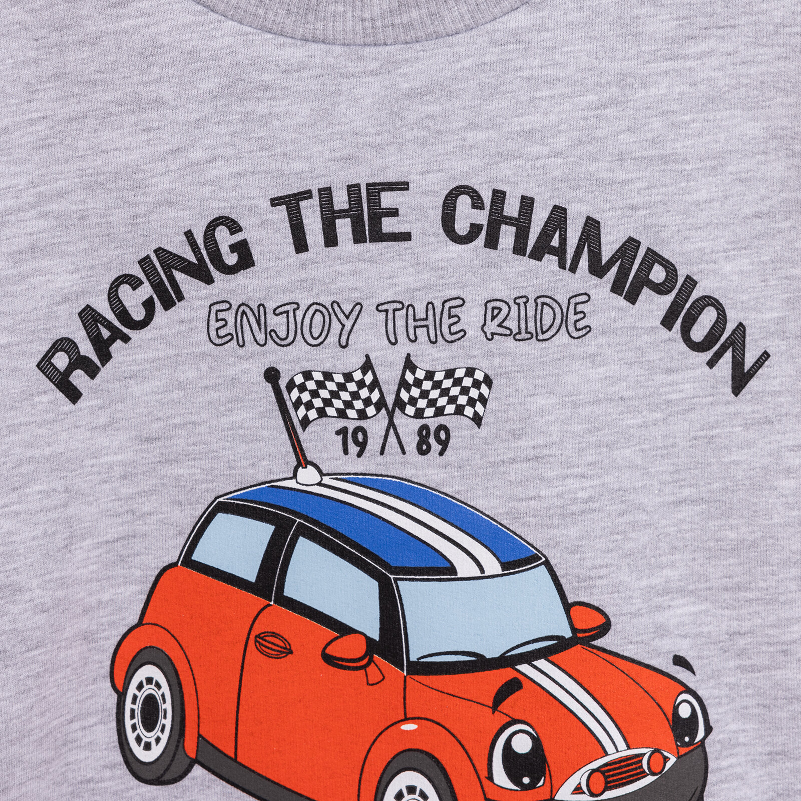 Erkek Bebek Sweatshirt Şardonlu Araba Baskılı Bisiklet Yaka Uzun Kol Gri Melanj Erkek Bebek Sweatshirt Şardonlu Araba Baskılı Bisiklet Yaka Uzun Kol Gri Melanj