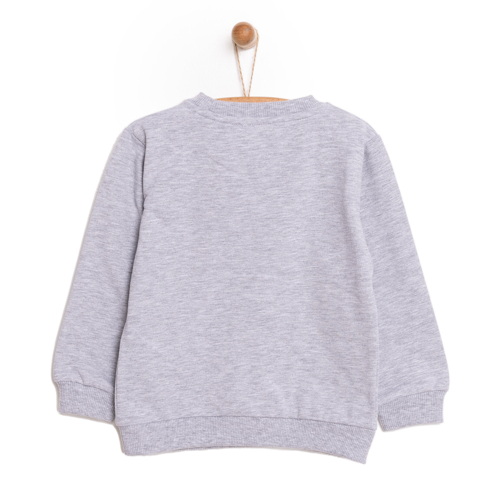 Erkek Bebek Sweatshirt Şardonlu Araba Baskılı Bisiklet Yaka Uzun Kol Gri Melanj Erkek Bebek Sweatshirt Şardonlu Araba Baskılı Bisiklet Yaka Uzun Kol Gri Melanj