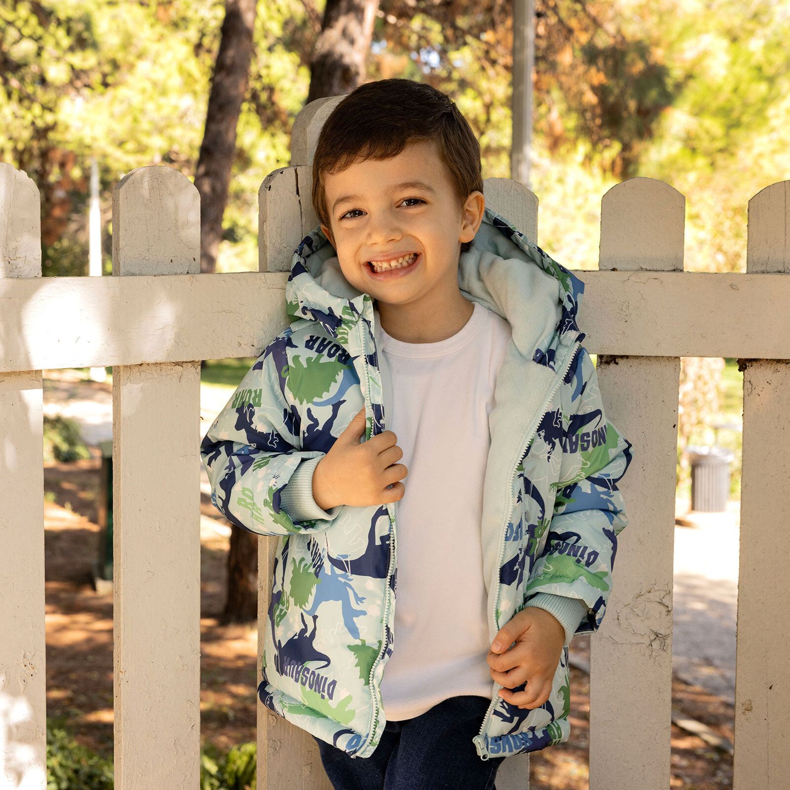 Metraj Baskılı Kapüşonlu Mont Erkek Bebek