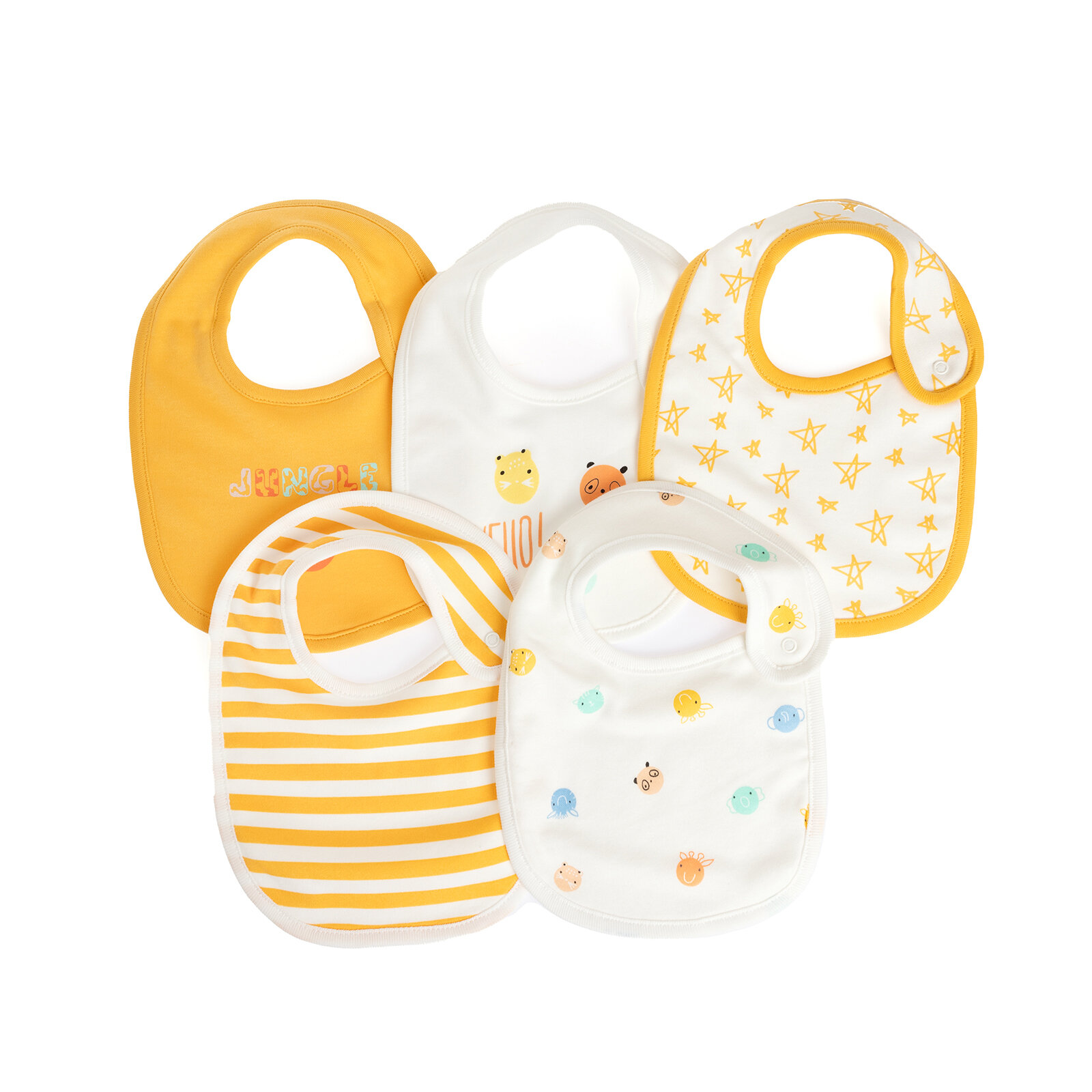 5'li Arkası Havlu Önlük / Jungle-Sarı