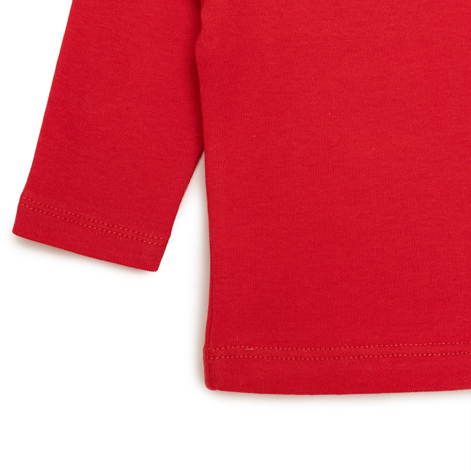 Unisex Tişört İnterlok Çıtçıtlı Bisiklet Yaka Uzun Kol