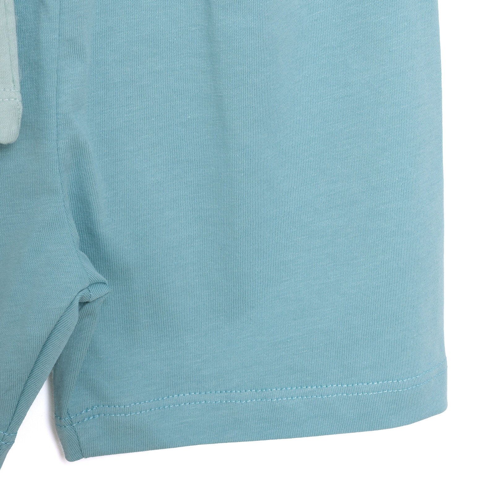 Erkek Bebek  Kısa Kol Şortlu Pijama Takımı Zürafa Desen Bisiklet Yaka Açık Yeşil