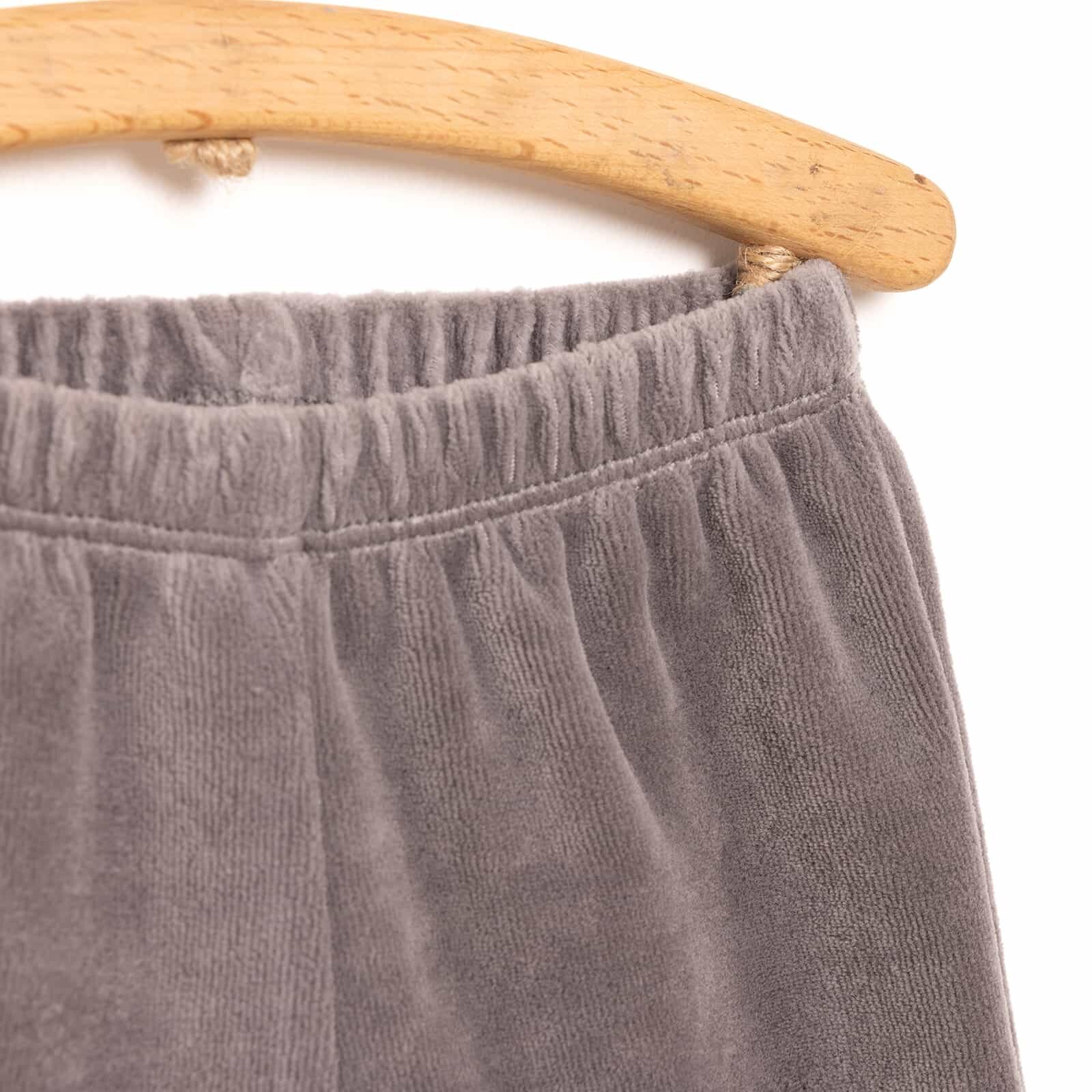 Erkek Bebek Eşofman Alt Fitilli Kadife Örme Kumaş Reçme Paça