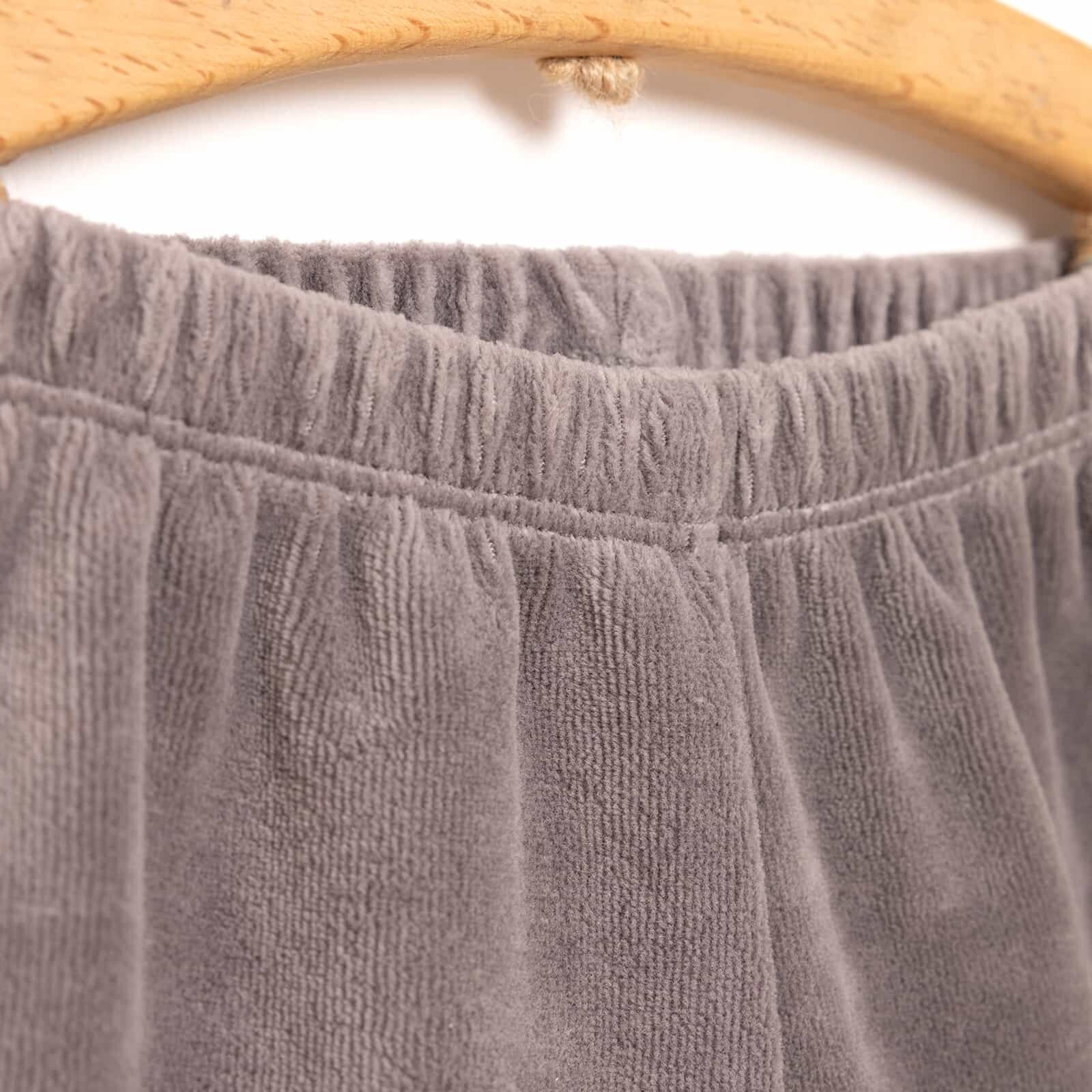 Erkek Bebek Eşofman Alt Fitilli Kadife Örme Kumaş Reçme Paça