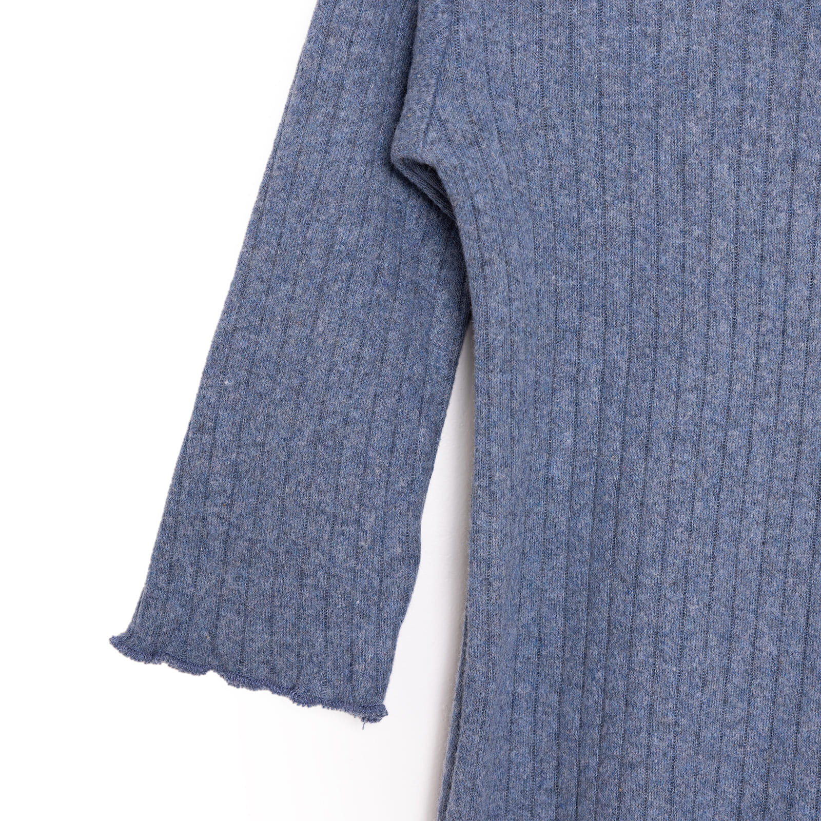 Kız Bebek Pijama Takım Kaşkorse Bisiklet Yaka Uzun Kol İndigo