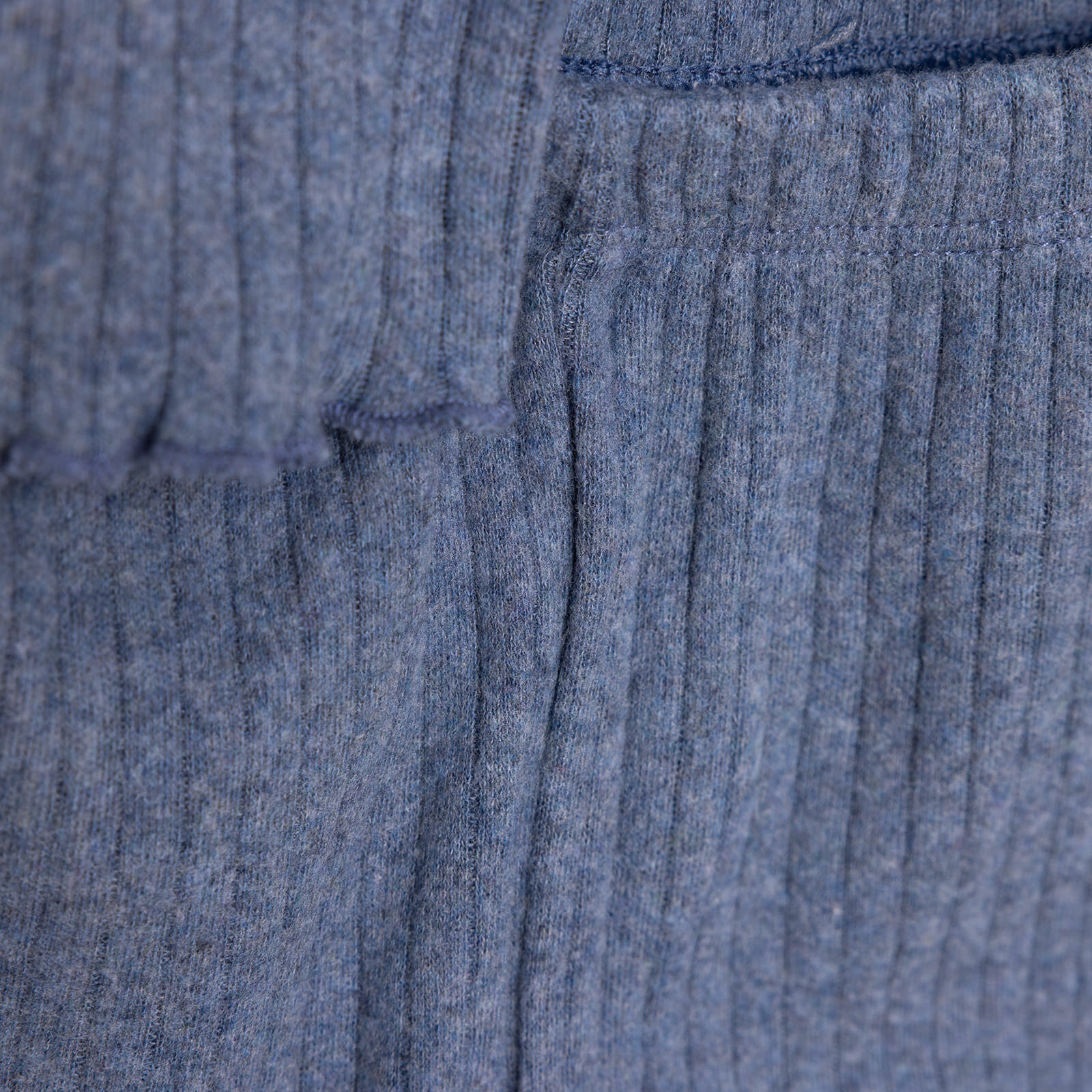 Kız Bebek Pijama Takım Kaşkorse Bisiklet Yaka Uzun Kol İndigo