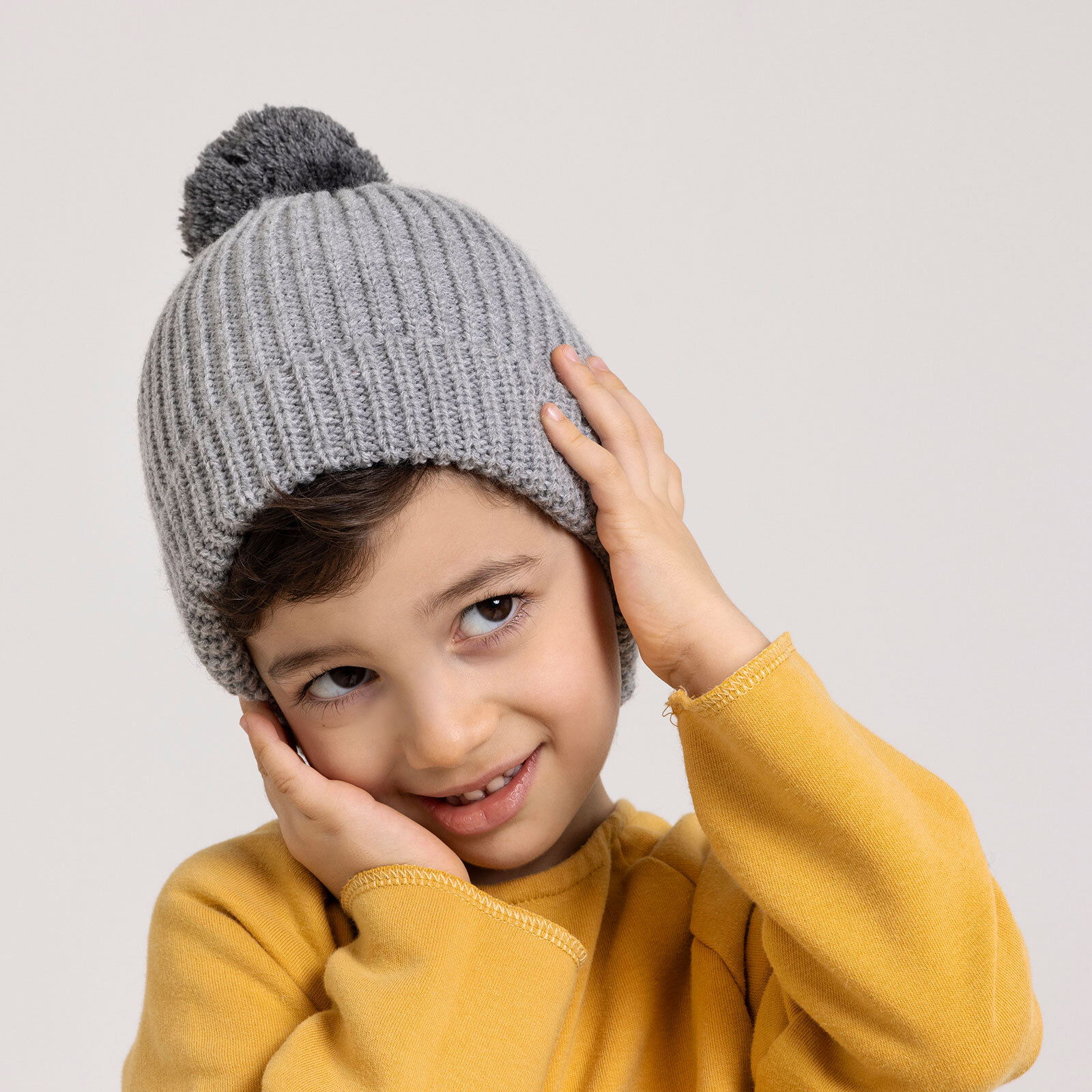 Renkli Ponpon Triko Erkek Bere Erkek Bebek