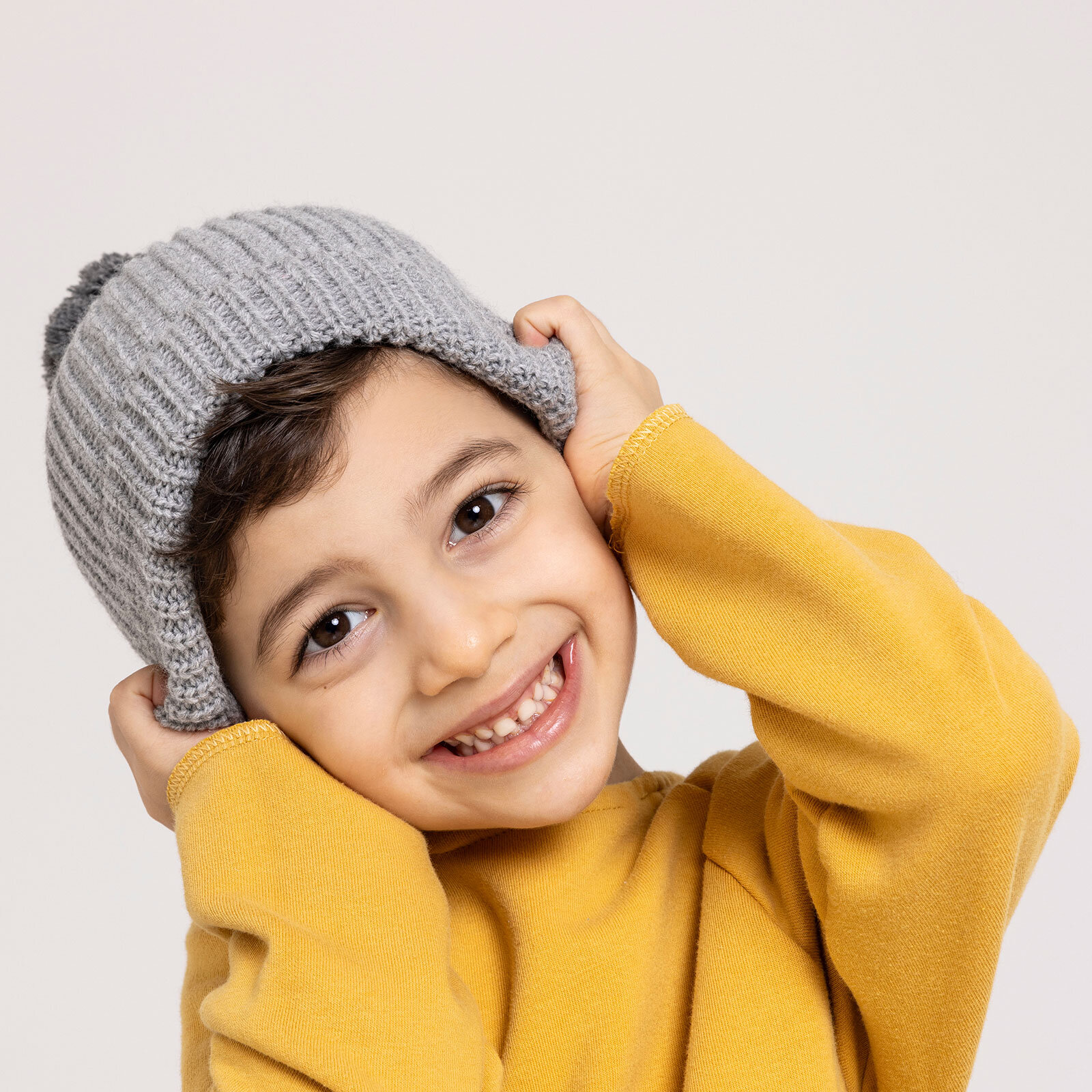 Renkli Ponpon Triko Erkek Bere Erkek Bebek